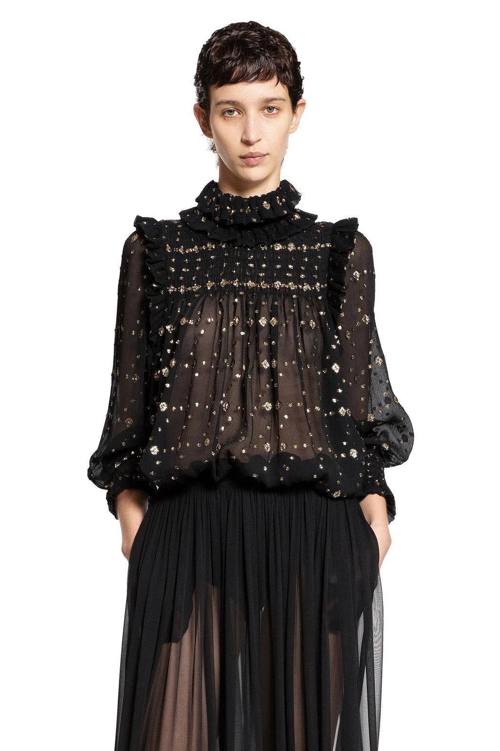 Оригінальна Losange Fil Coupé Blouse Saint laurent – боковий вид