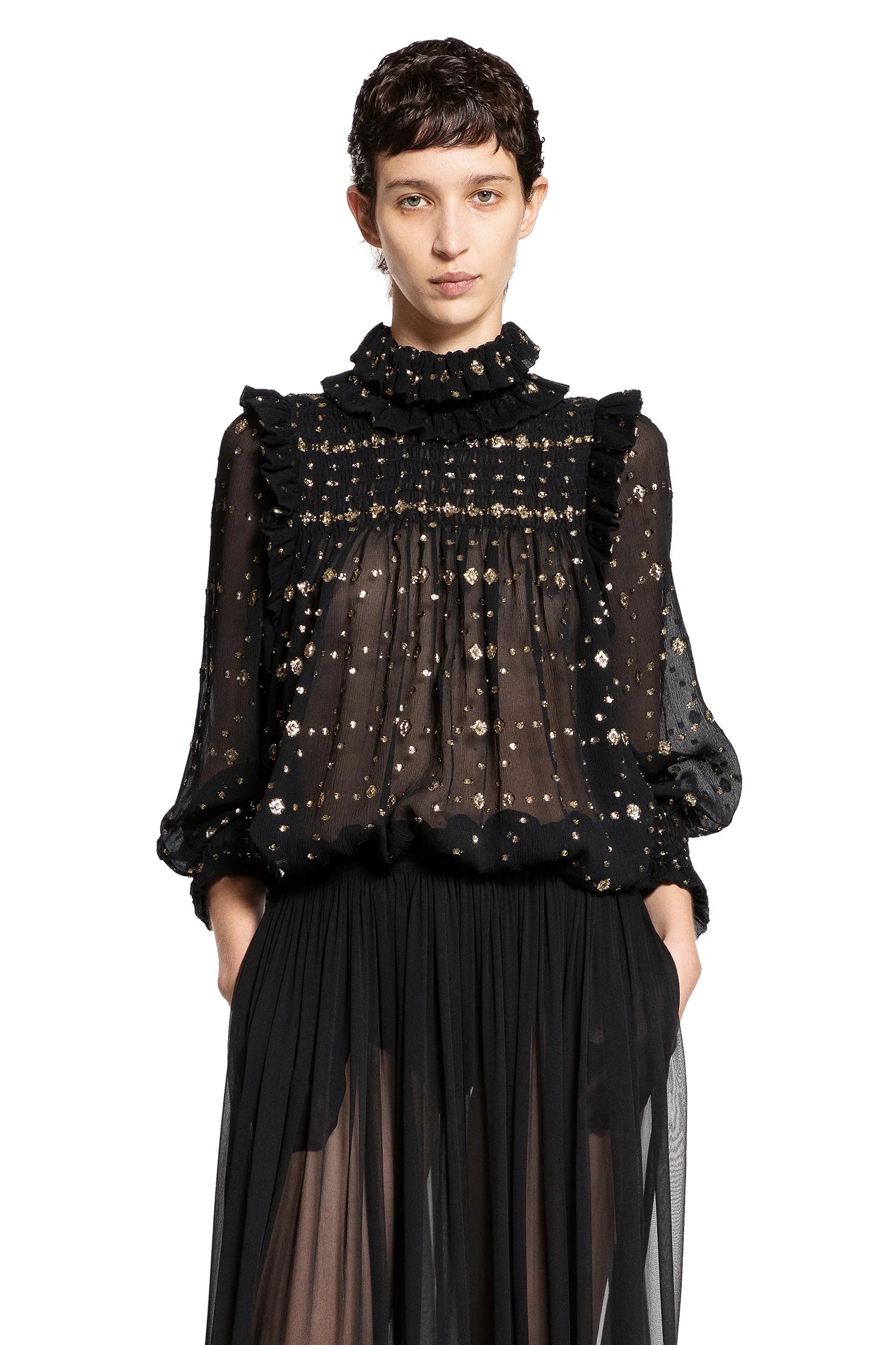 Оригінальна Losange Fil Coupé Blouse Saint laurent – боковий вид