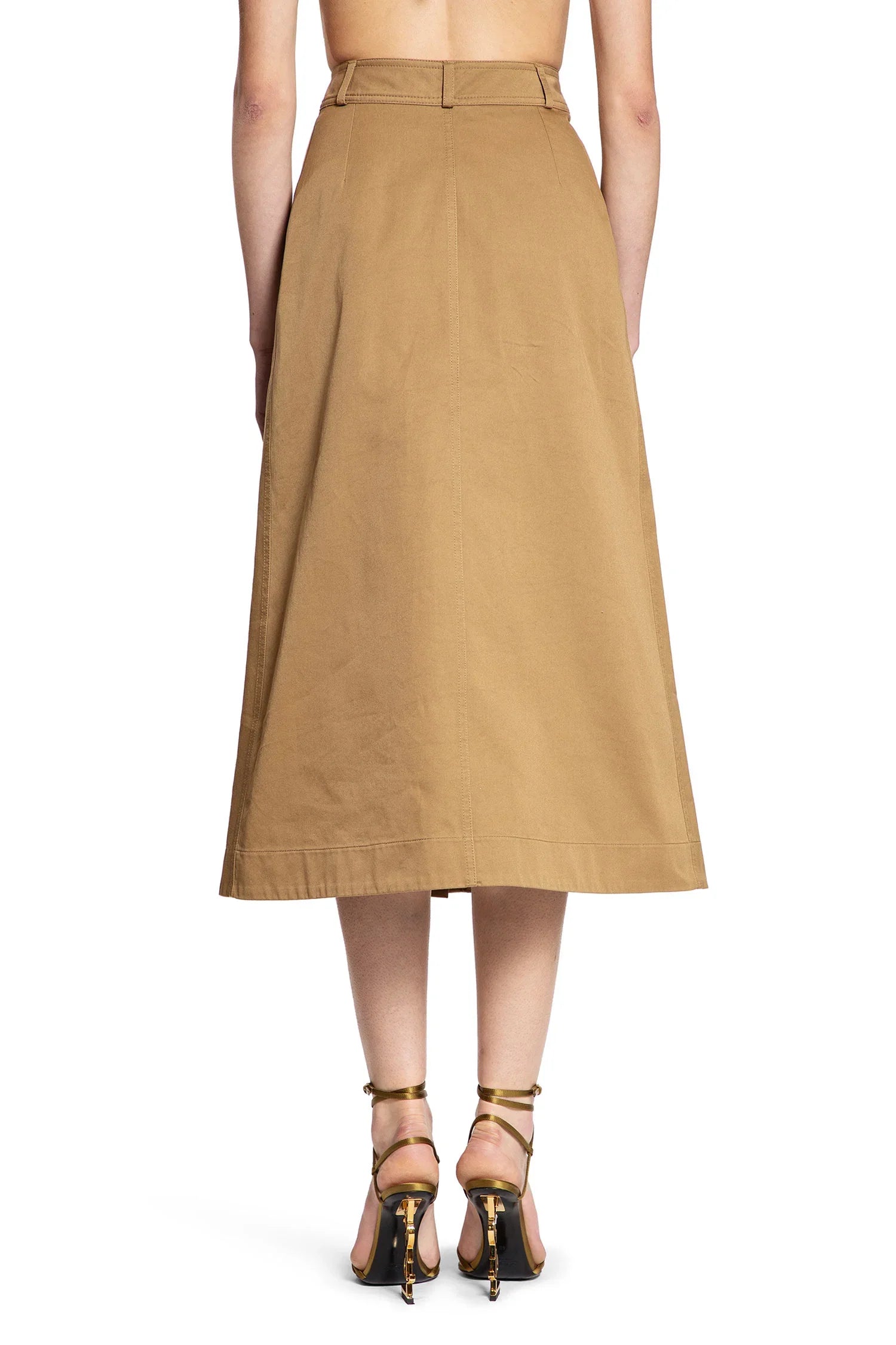 Оригінальна Long Pocket Skirt In Cotton Serge Saint laurent – збільшений вид
