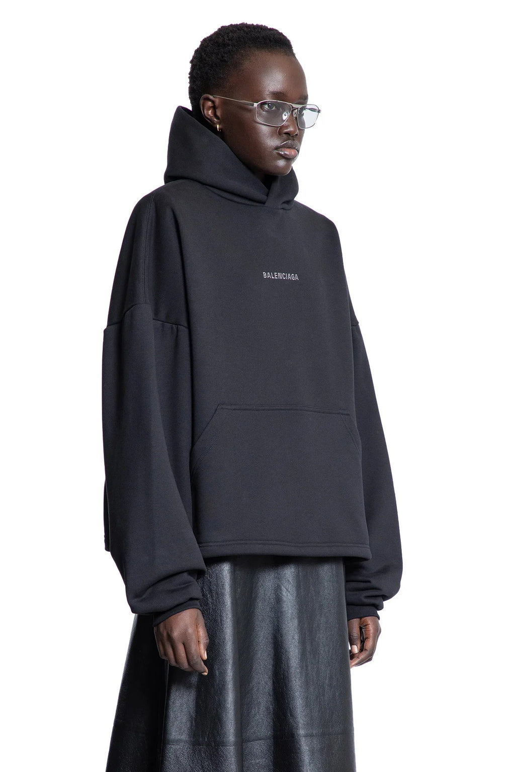Back Strass Cropped Hoodie Balenciaga – Гарантія оригінальності – детальний вид