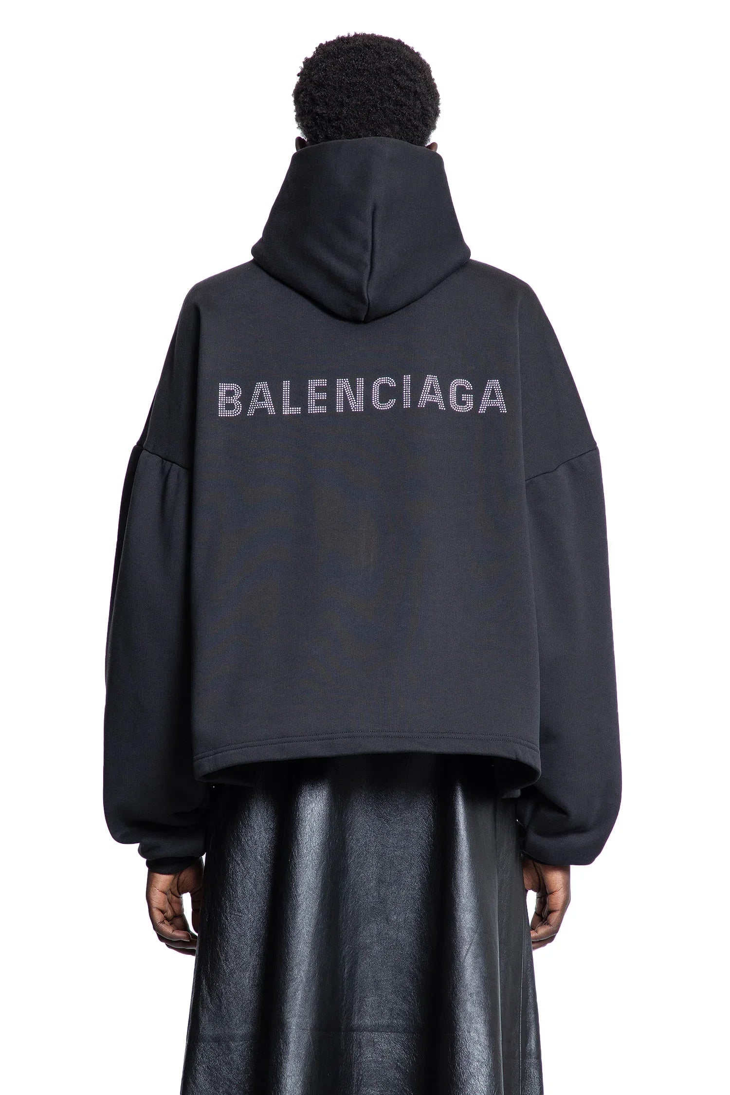Back Strass Cropped Hoodie Balenciaga – Гарантія оригінальності – збільшений вид