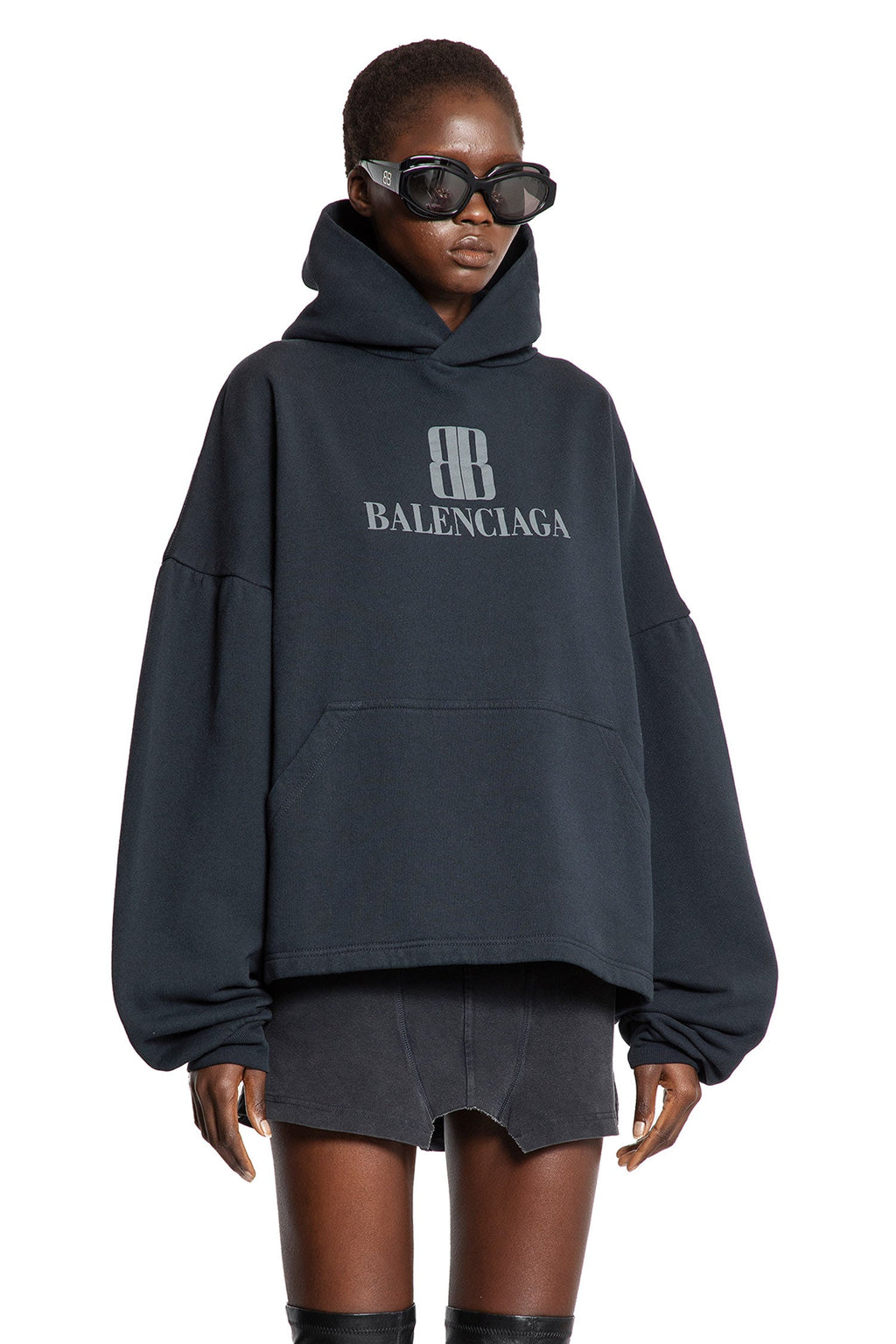 Nano Bb Cropped Hoodie Balenciaga – Гарантія оригінальності – детальний вид