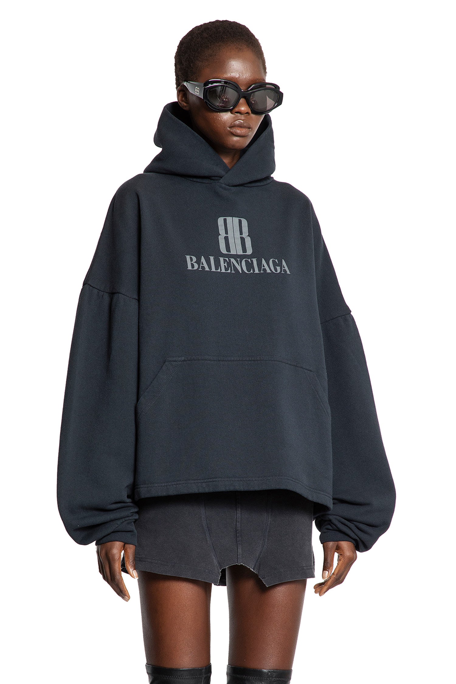 Nano Bb Cropped Hoodie Balenciaga – Гарантія оригінальності – детальний вид