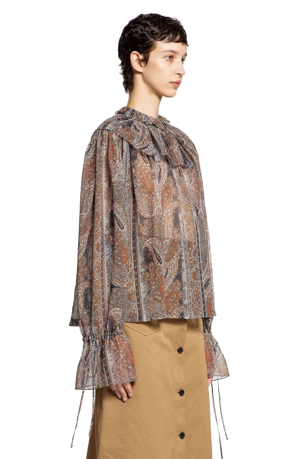 Paisley Blouse In Georgette Cashmere Saint laurent оригінал – Купити в Україні – детальний вид