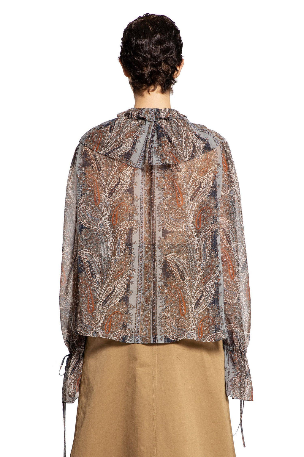Paisley Blouse In Georgette Cashmere Saint laurent оригінал – Купити в Україні – збільшений вид
