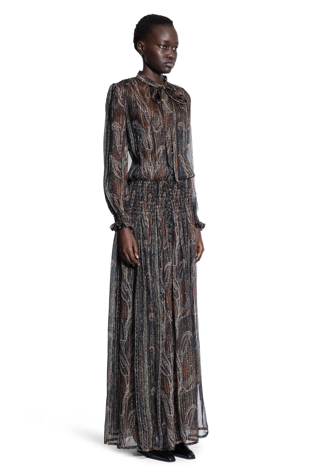 Lavallière Long Dress In Paisley Silk Saint laurent оригінал – Купити в Україні – детальний вид