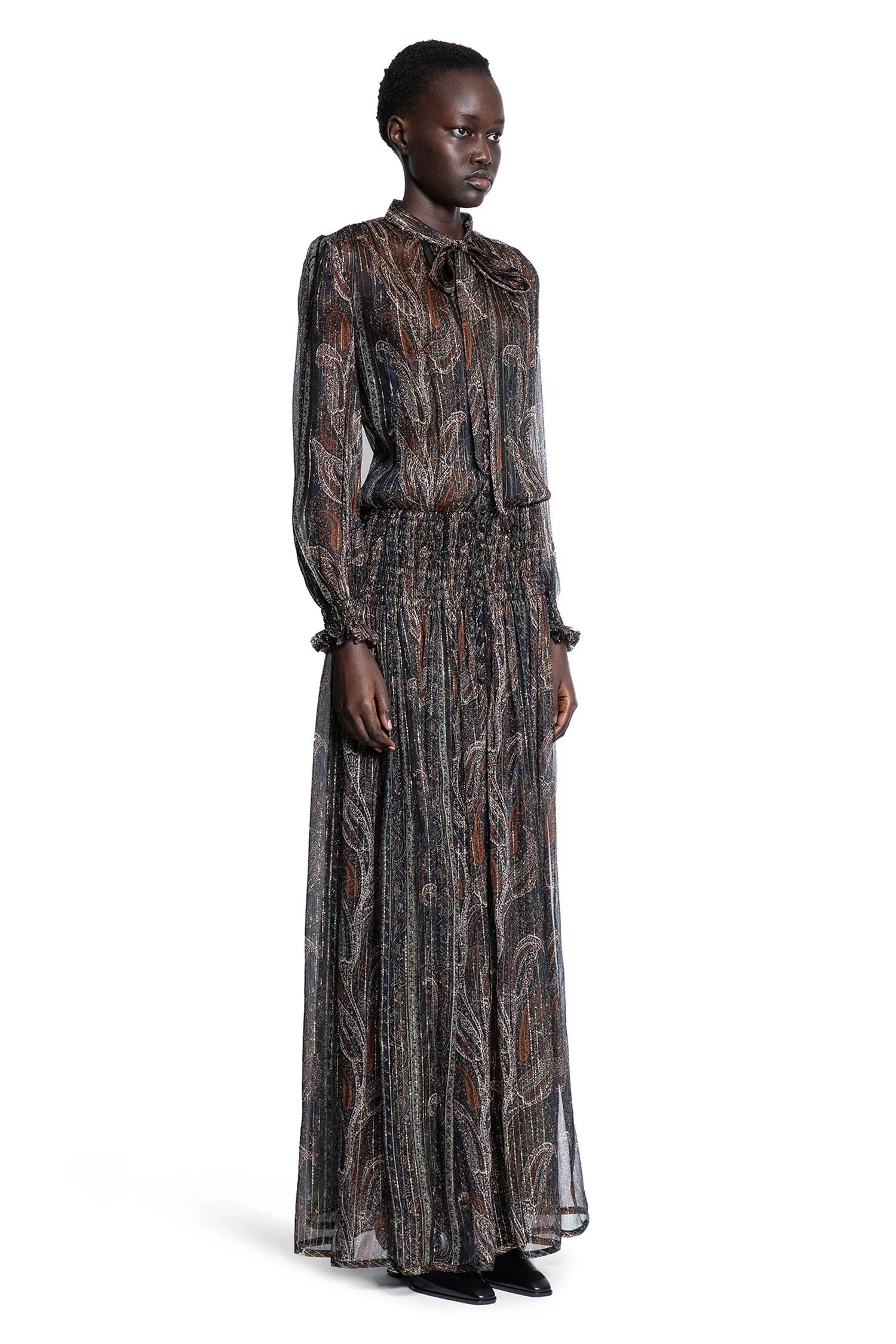 Lavallière Long Dress In Paisley Silk Saint laurent оригінал – Купити в Україні – детальний вид