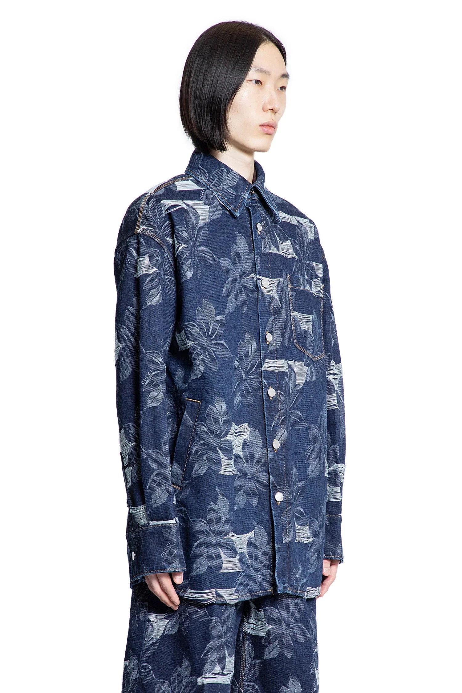Floral Jacquard Denim Shirt Gucci оригінал – Купити в Україні – детальний вид