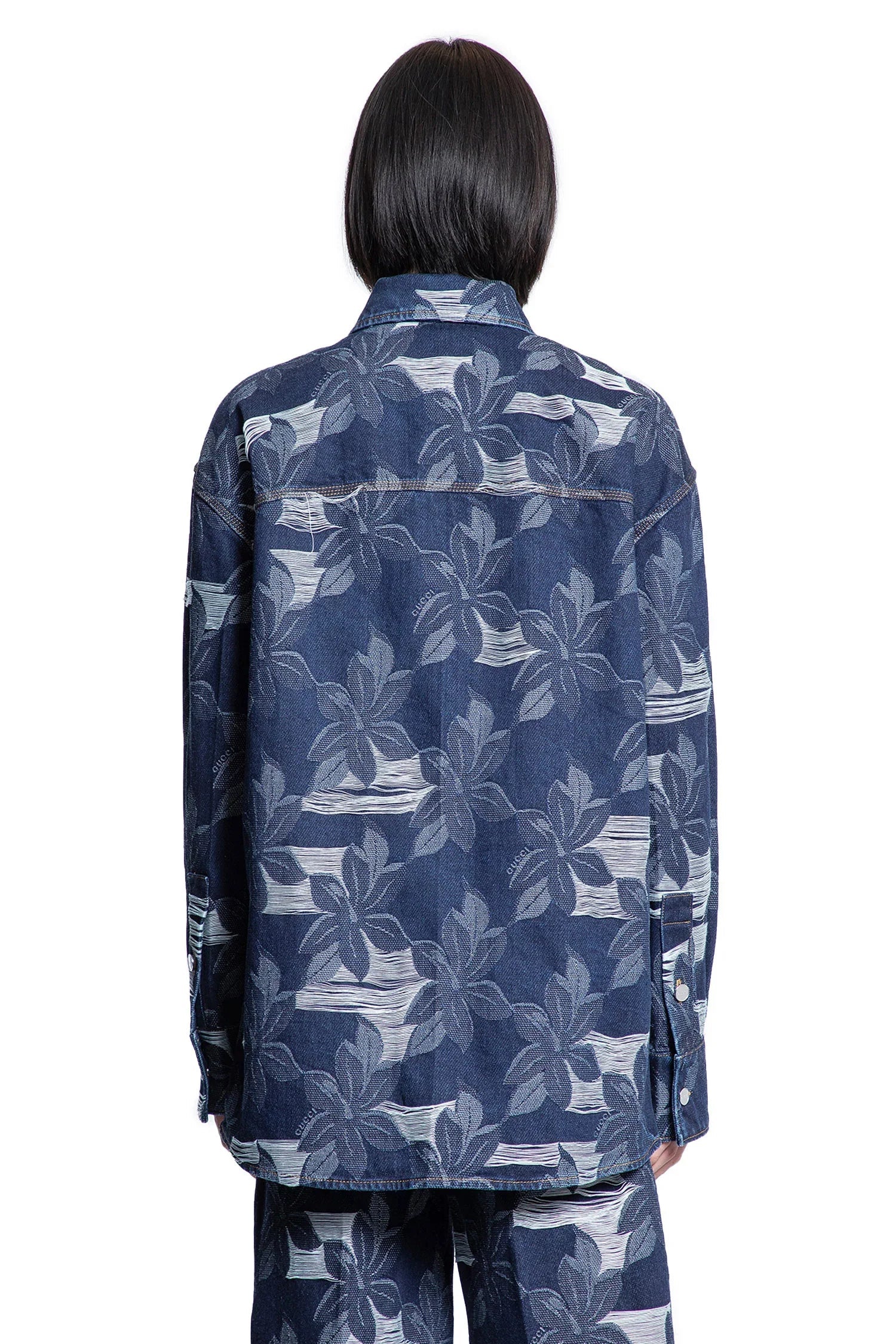 Floral Jacquard Denim Shirt Gucci оригінал – Купити в Україні – збільшений вид