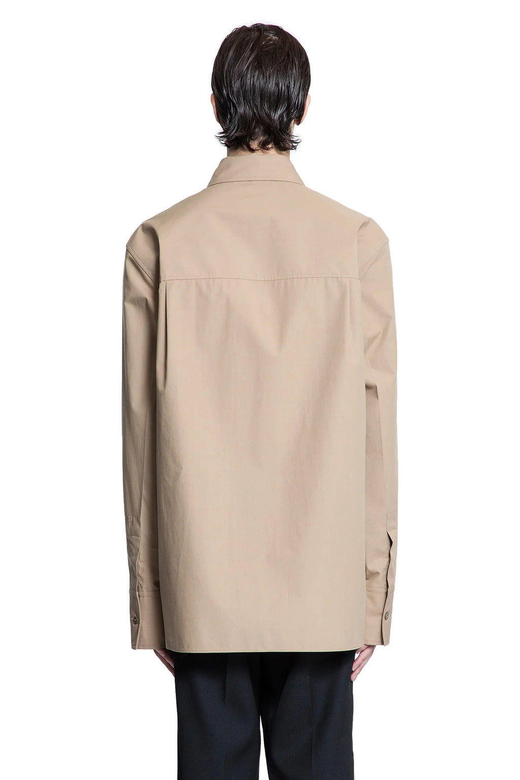 Embossed Logo Cotton Poplin Shirt Gucci – Гарантія оригінальності – збільшений вид