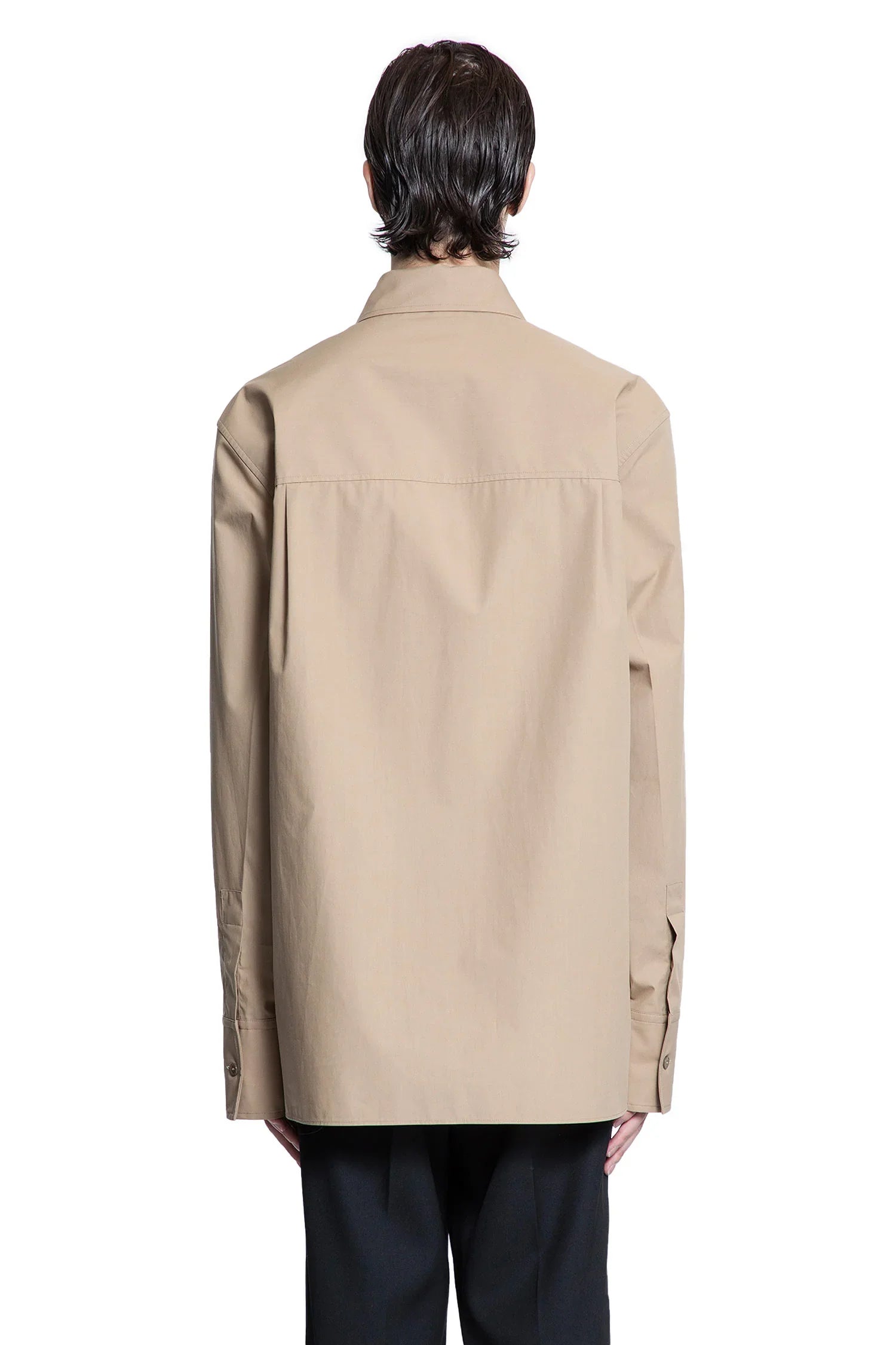 Embossed Logo Cotton Poplin Shirt Gucci – Гарантія оригінальності – збільшений вид