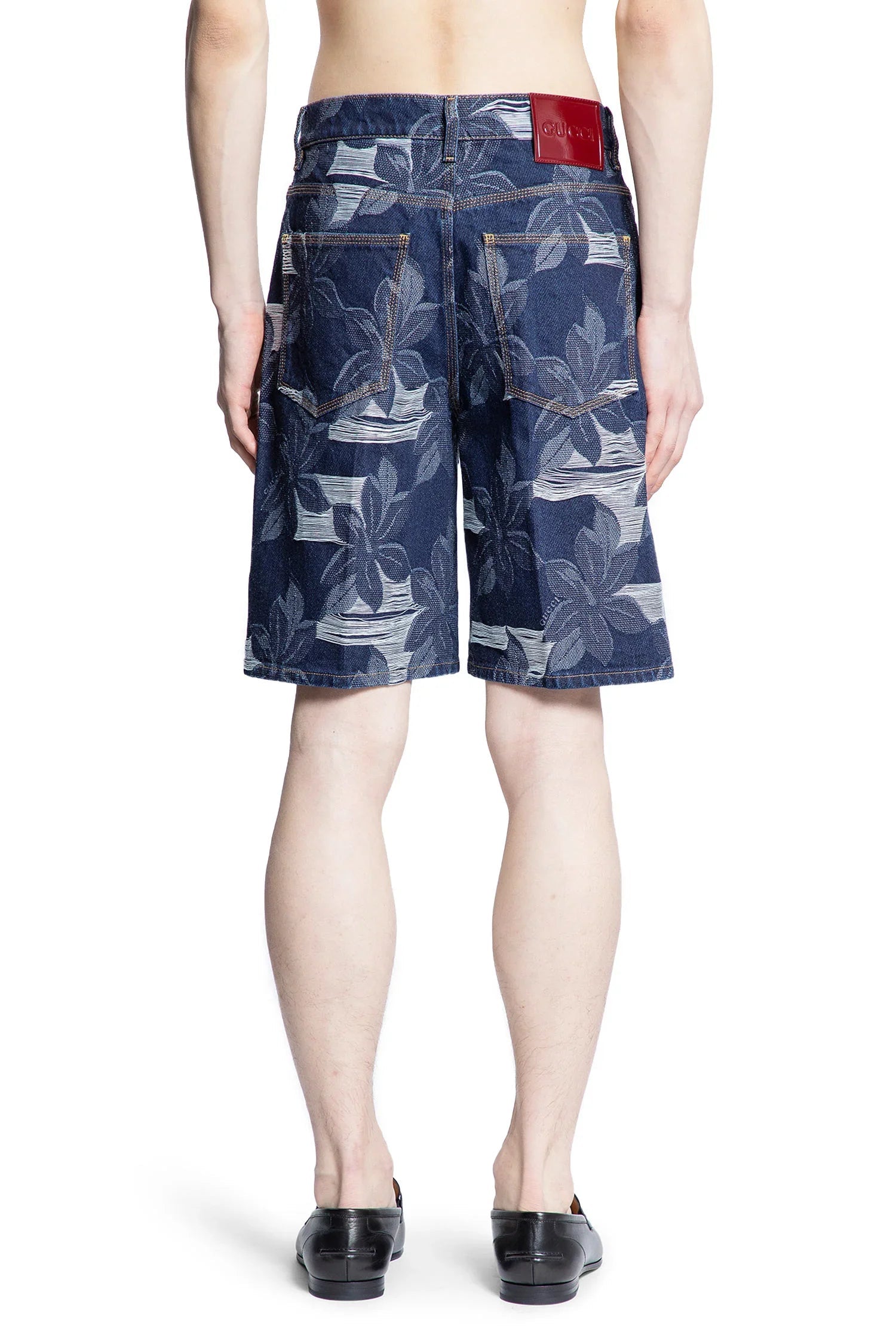 Denim Floral Jacquard Shorts Gucci – Гарантія оригінальності – збільшений вид