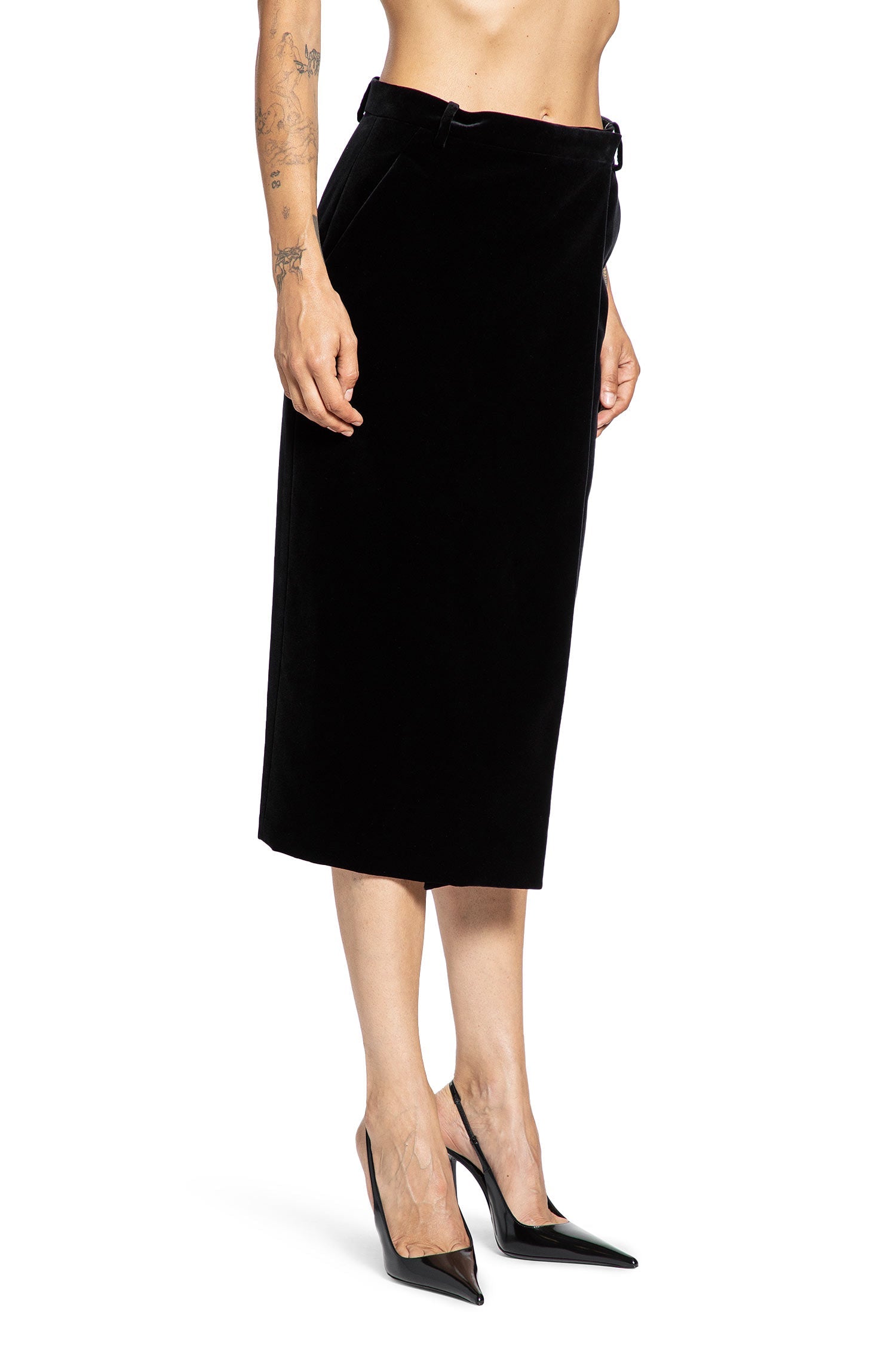 MIDI Wrap Skirt In Cotton Velvet Saint laurent оригінал – Купити в Україні – детальний вид