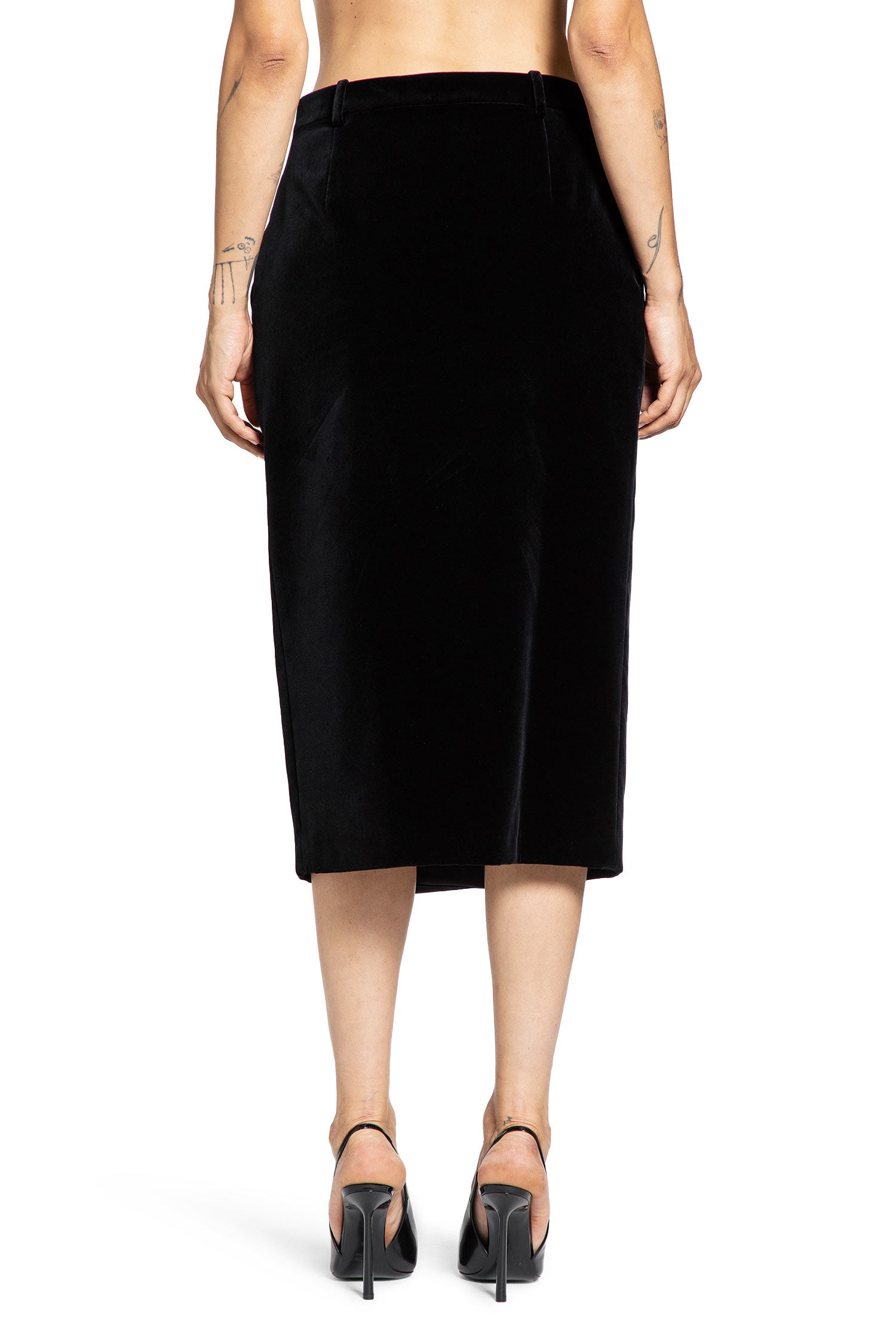 MIDI Wrap Skirt In Cotton Velvet Saint laurent оригінал – Купити в Україні – збільшений вид