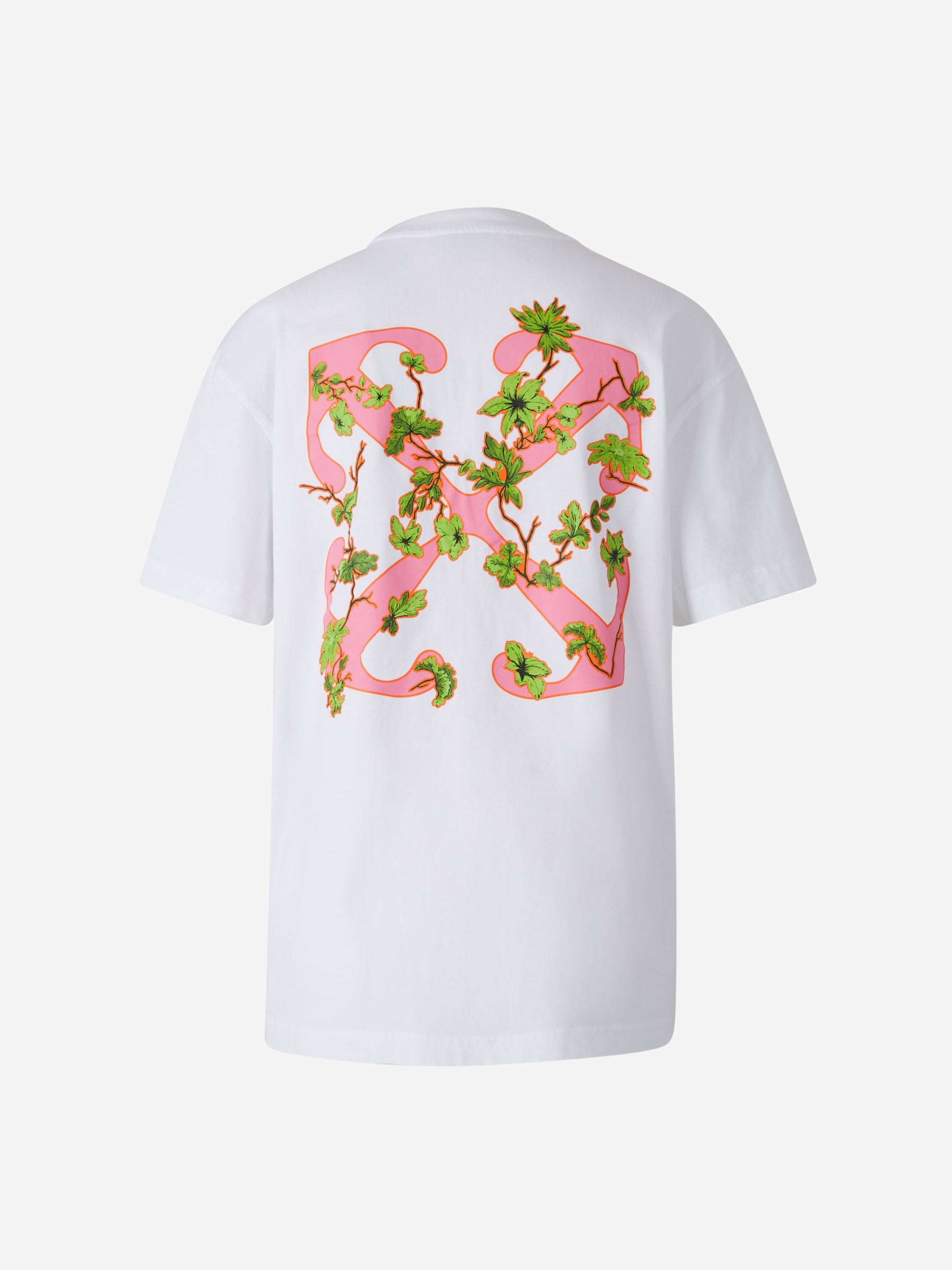 Оригінальна T-Shirt With Bouquet Logo Motif Off-white – вид ззаду