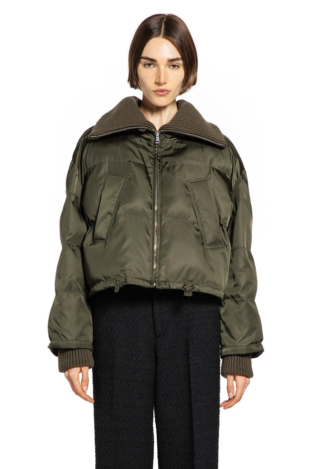 Fine Nylon Gabardine Puffer Jacket Gucci – Гарантія оригінальності – вид ззаду