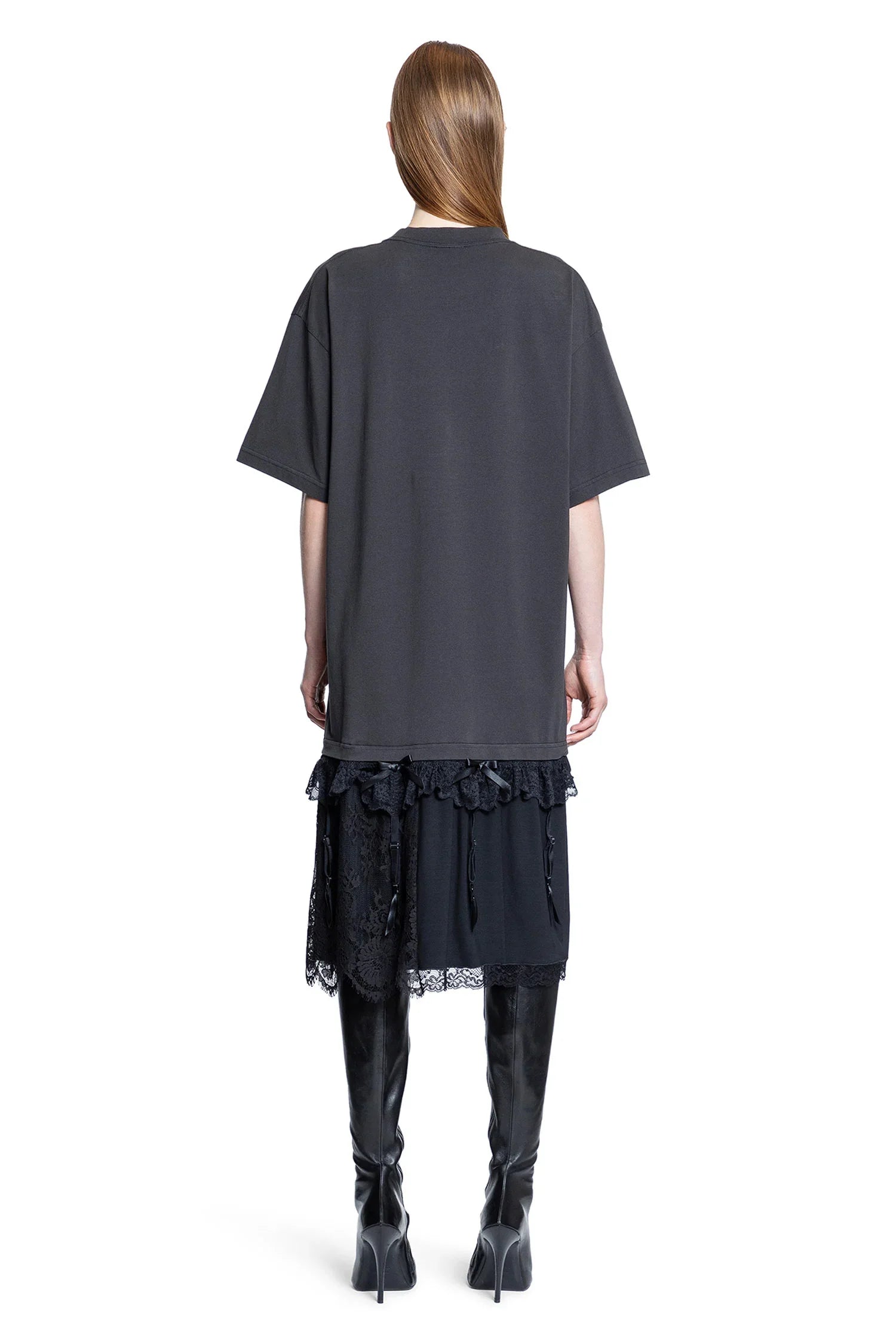 Lingerie T-Shirt Dress In Silk Satin Balenciaga – Гарантія оригінальності – збільшений вид