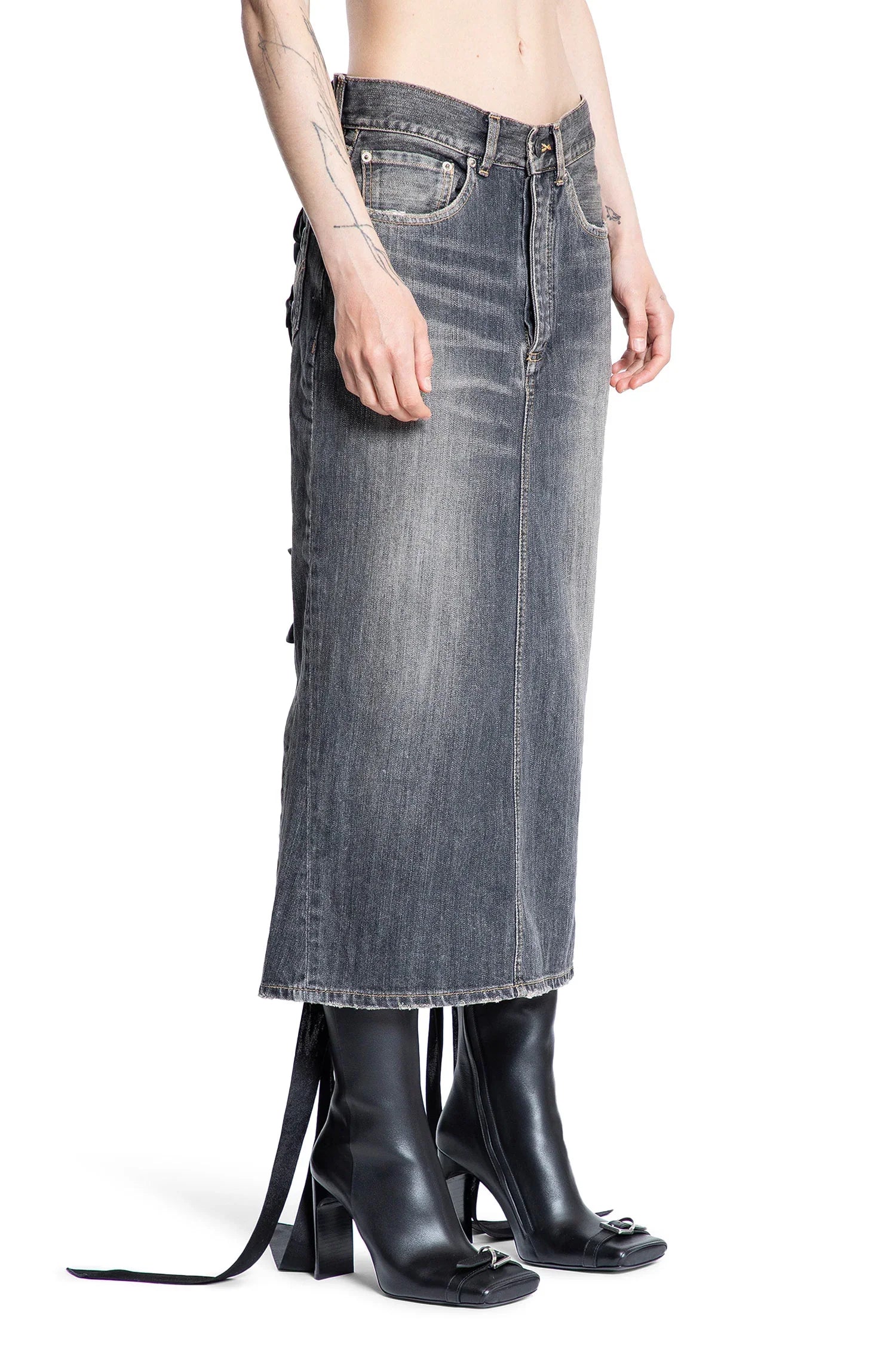 Оригінальна Lace-Up Skirt In Denim Balenciaga – детальний вид
