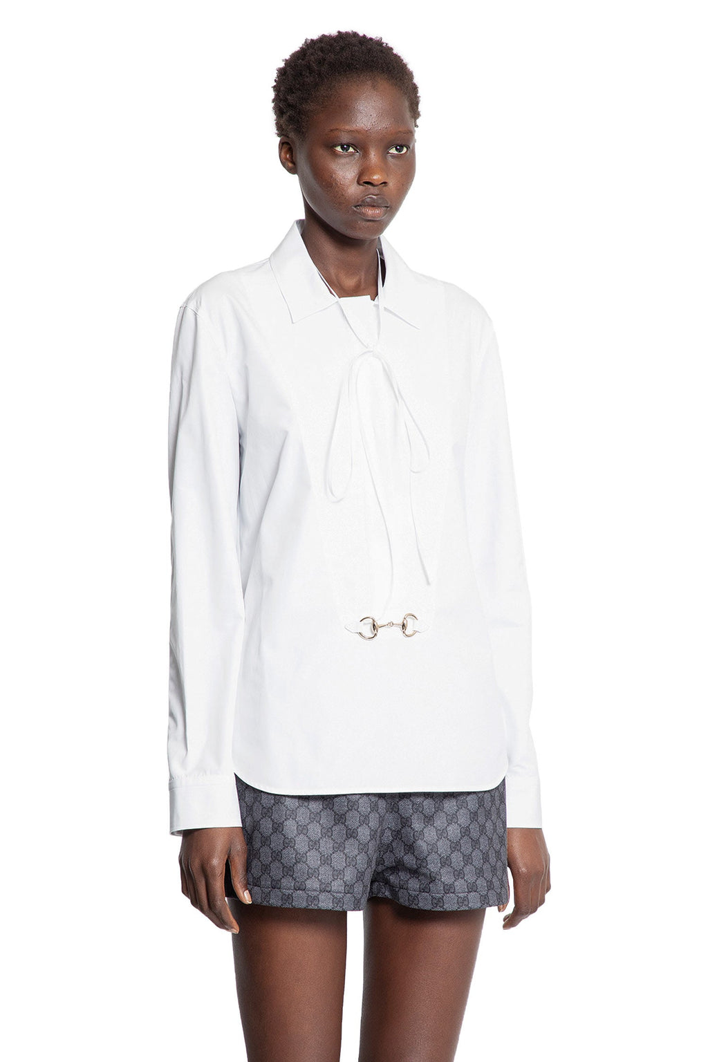 Cotton Poplin Horsebit Shirt Gucci оригінал – Купити в Україні – детальний вид