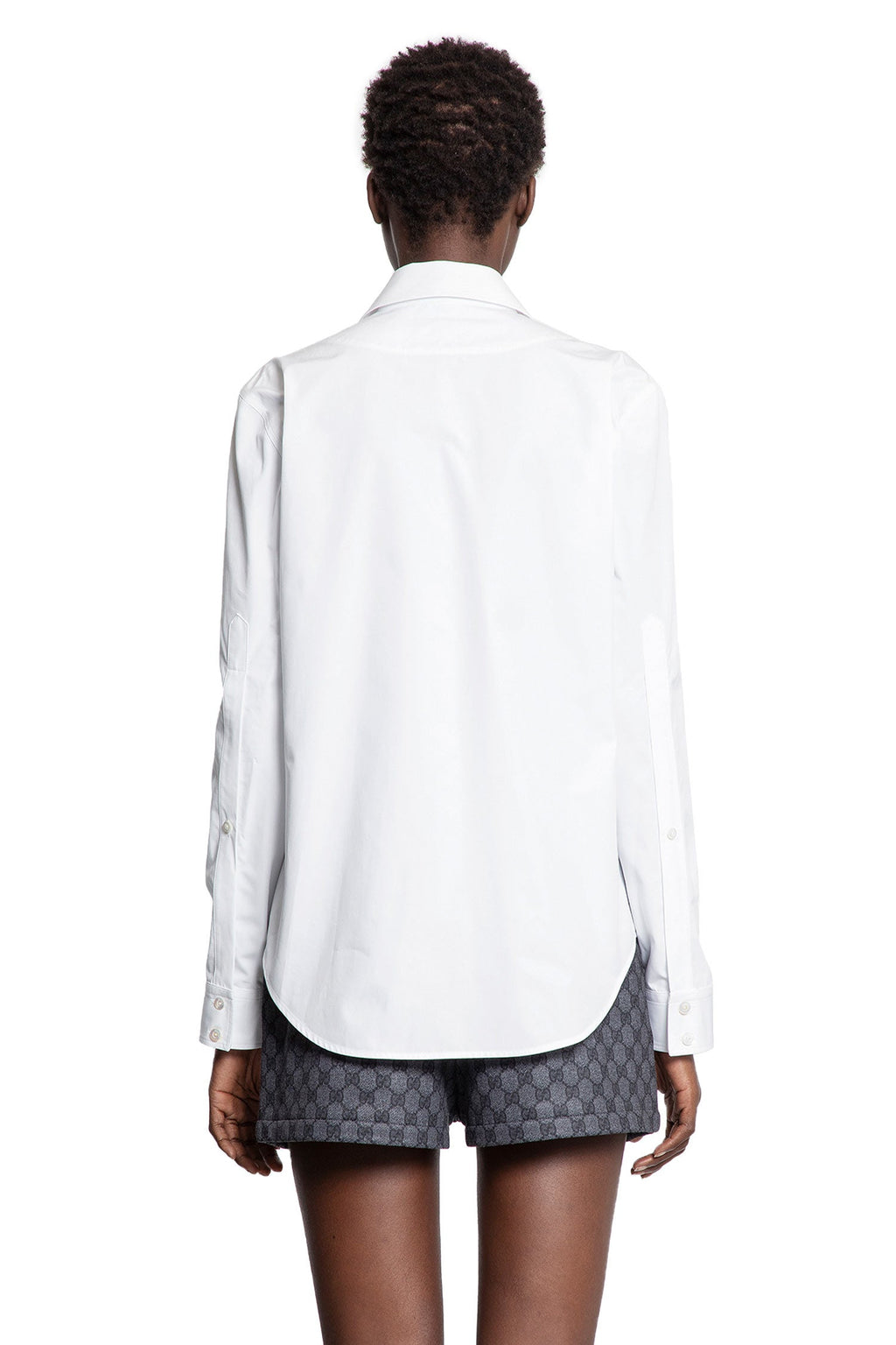 Cotton Poplin Horsebit Shirt Gucci оригінал – Купити в Україні – збільшений вид
