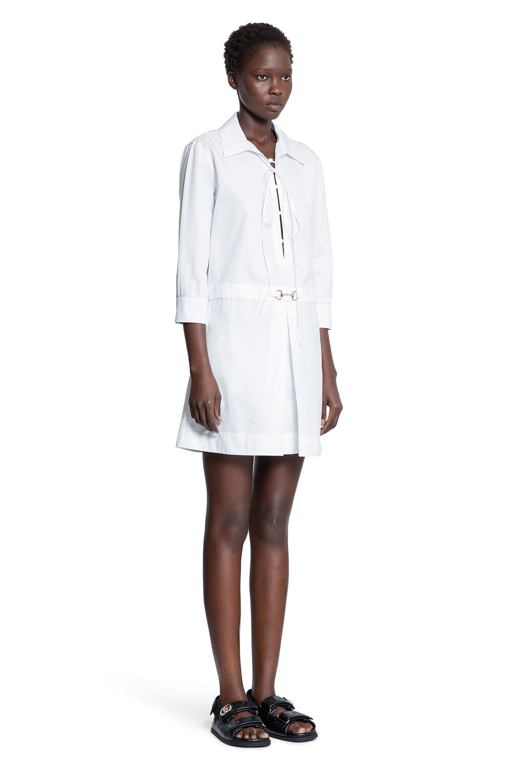 Оригінальна Cotton Poplin Horsebit Shirt Dress Gucci – детальний вид