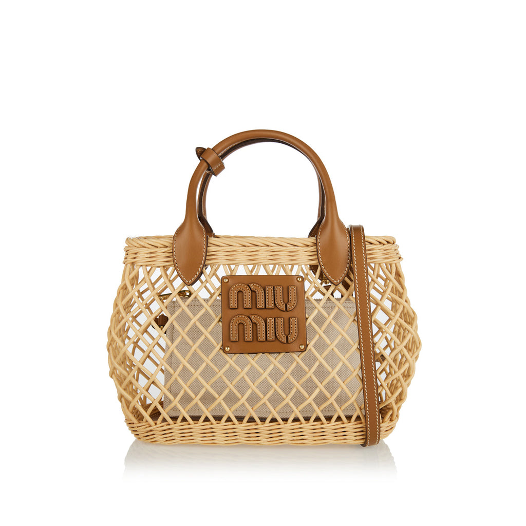 Wicker Top Handle Bag Miu miu – Гарантія оригінальності – боковий вид