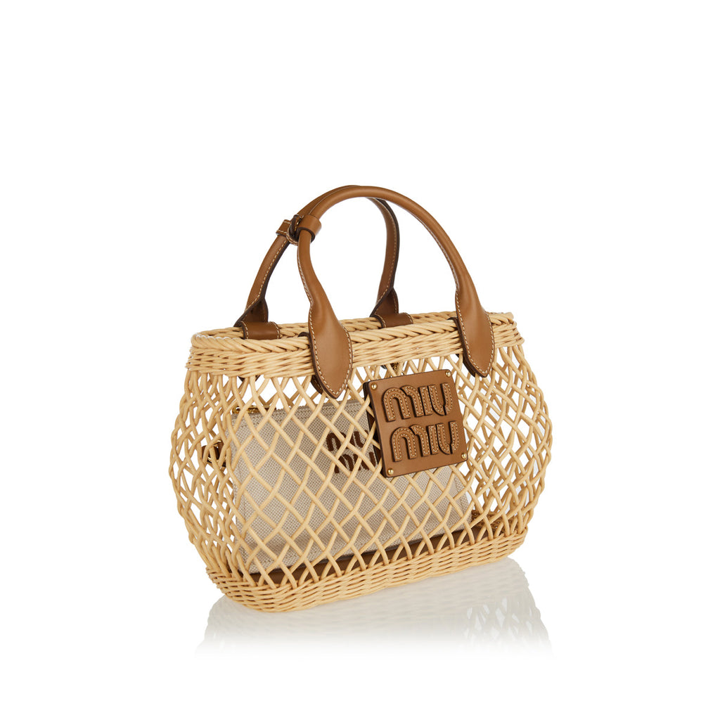 Wicker Top Handle Bag Miu miu – Гарантія оригінальності – детальний вид