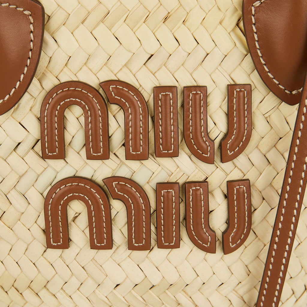 Оригінальна Raffia Tote Bag Miu miu – збільшений вид