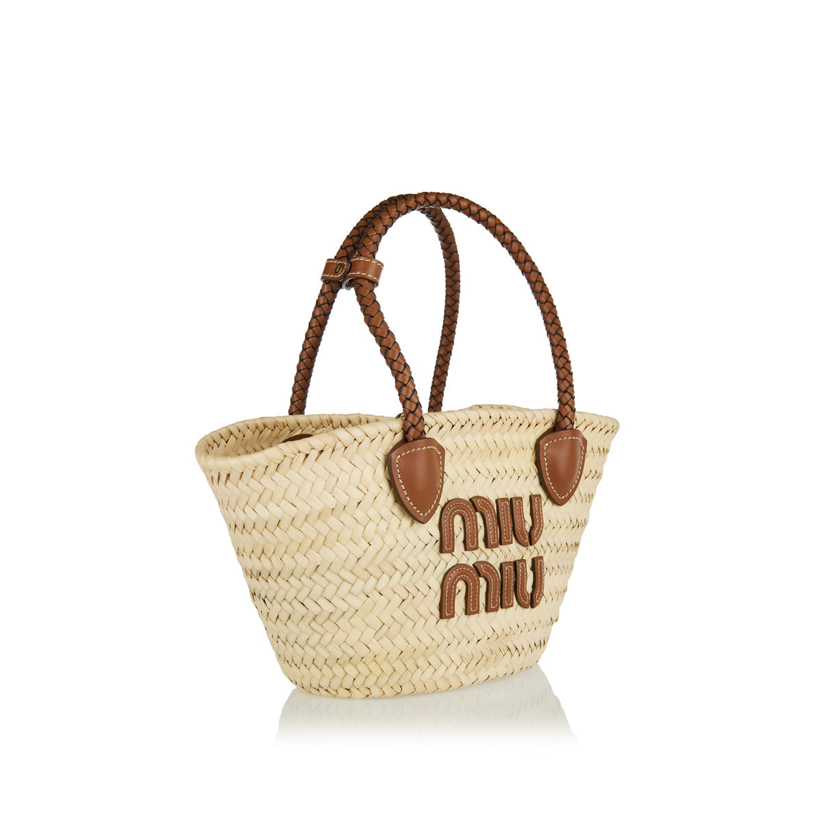 Оригінальна Raffia Tote Bag Miu miu – вид ззаду