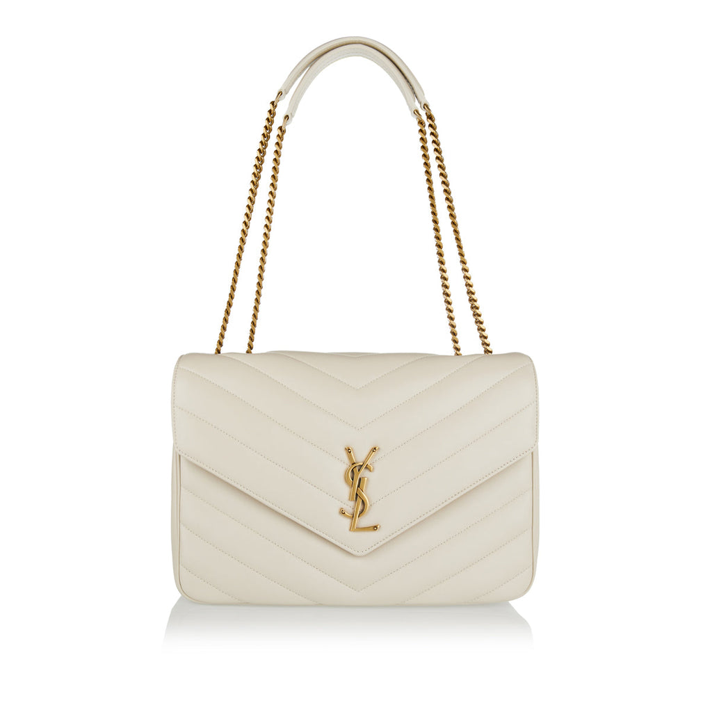 Оригінальна Loulou Large Matelassé Leather Shoulder Bag Saint laurent – боковий вид