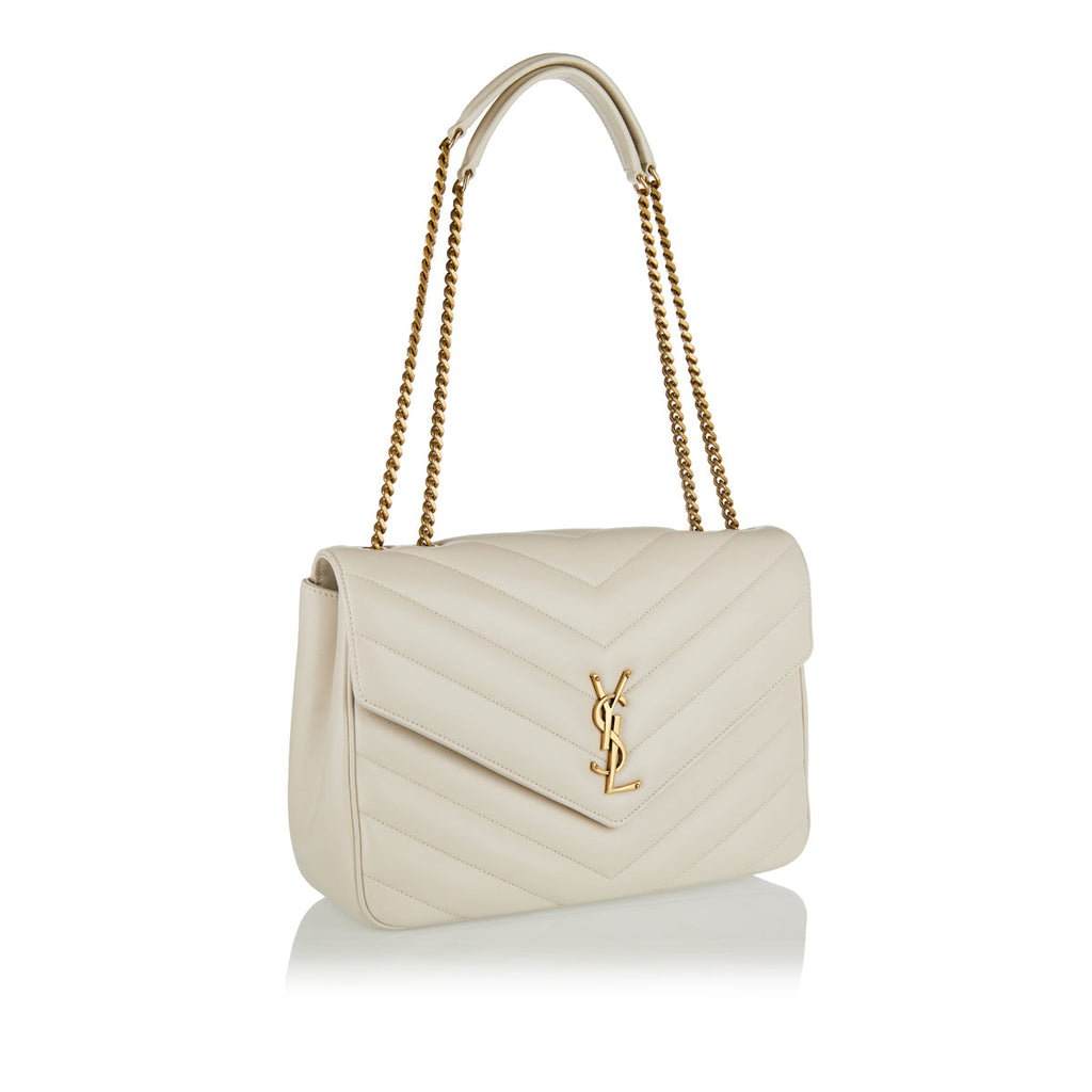 Оригінальна Loulou Large Matelassé Leather Shoulder Bag Saint laurent – вид ззаду