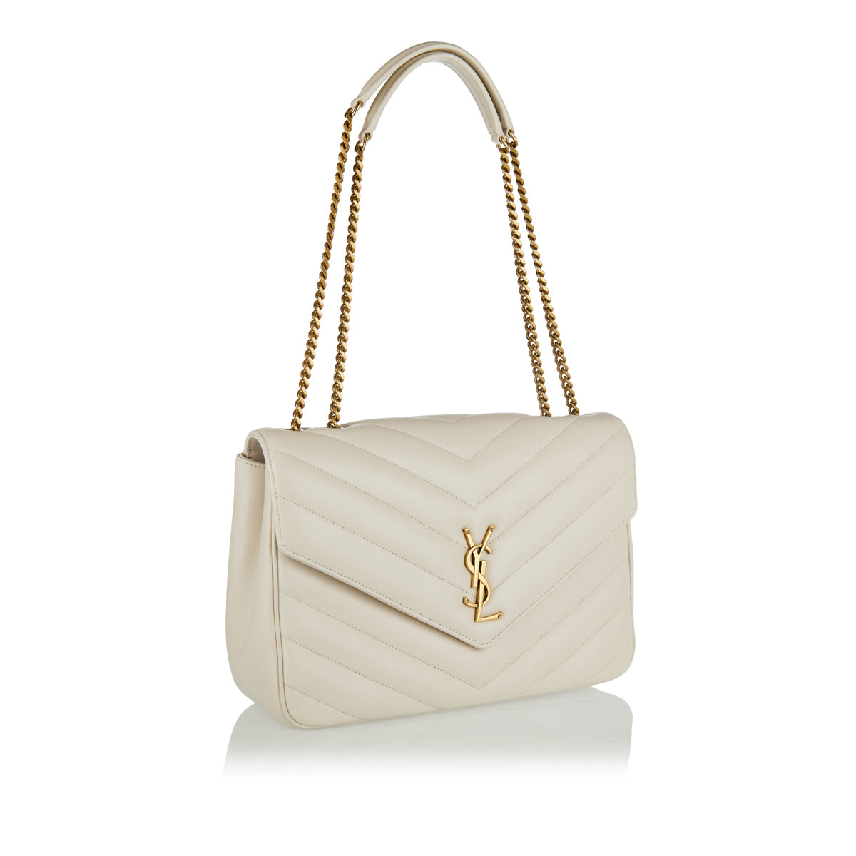 Оригінальна Loulou Large Matelassé Leather Shoulder Bag Saint laurent – вид ззаду