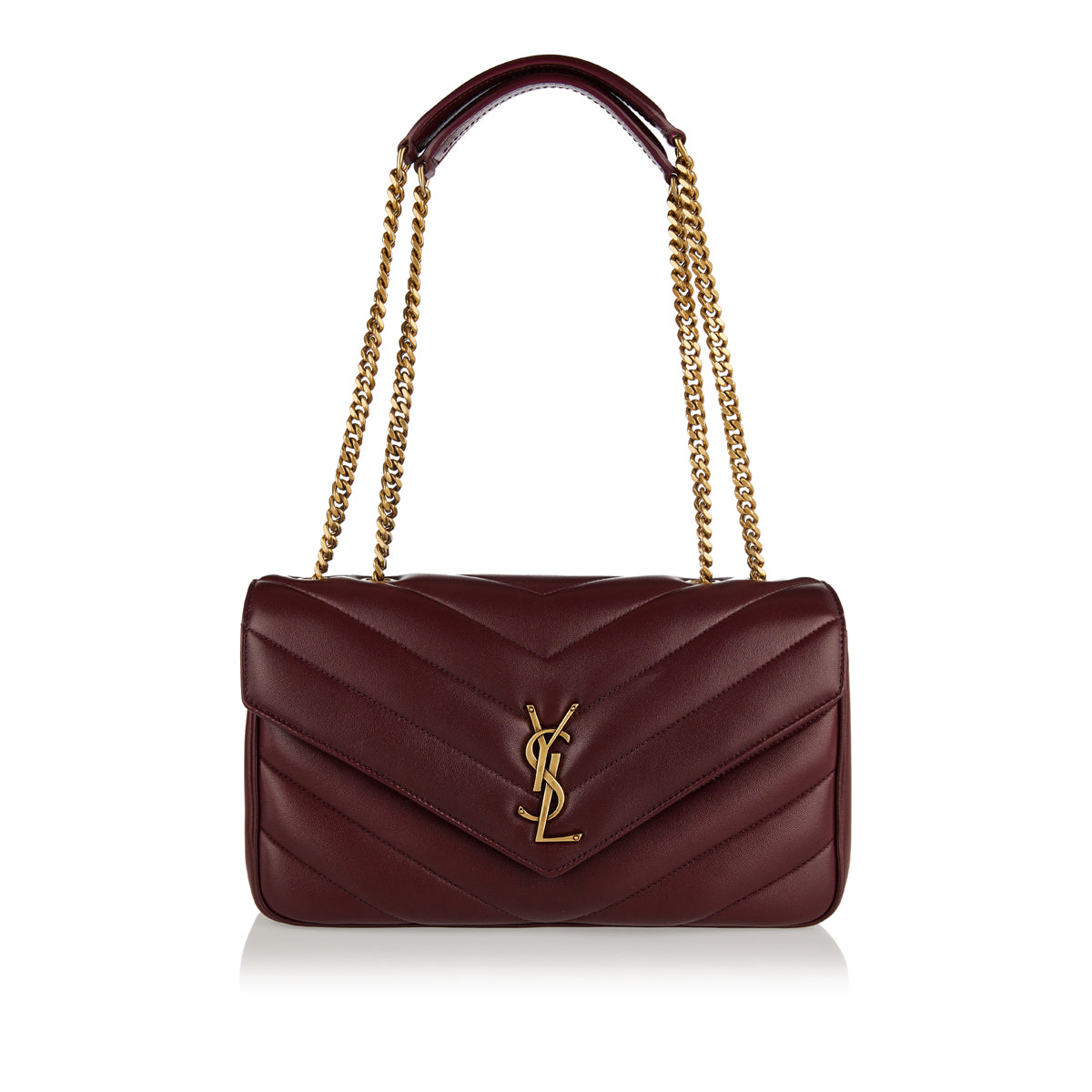 Оригінальна Loulou Medium Matelassé Shoulder Bag Saint laurent – боковий вид