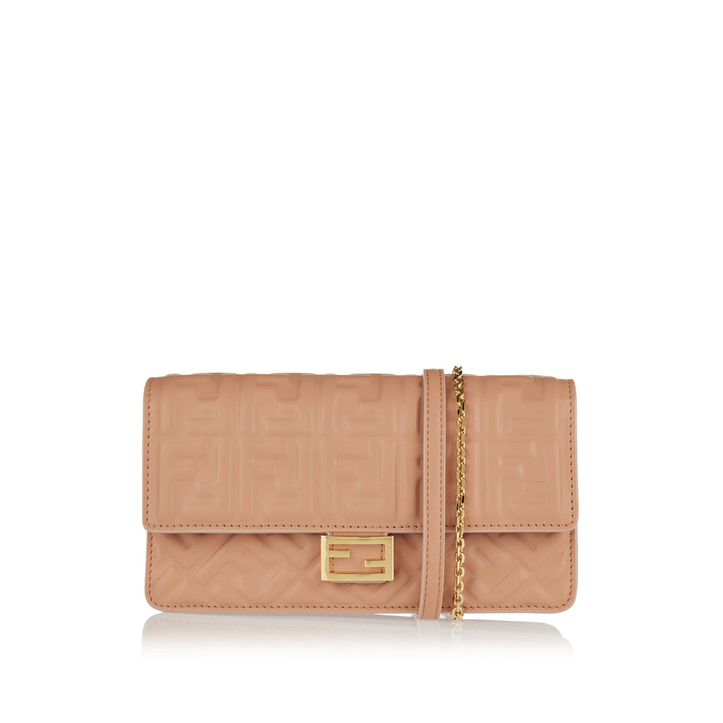 Baguette Ff Embossed Chain Linked Wallet Fendi оригінал – Купити в Україні – боковий вид