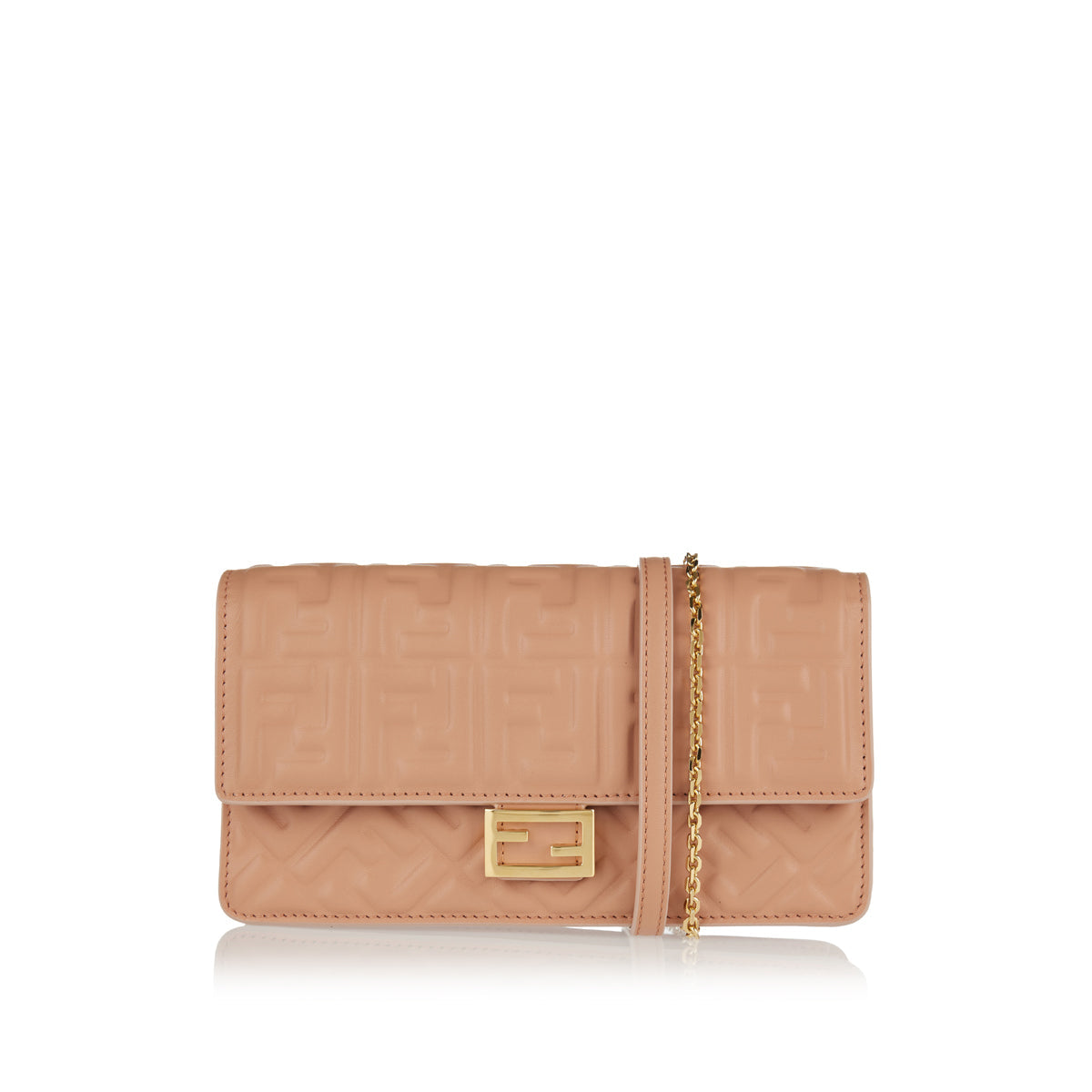Baguette Ff Embossed Chain Linked Wallet Fendi оригінал – Купити в Україні – боковий вид