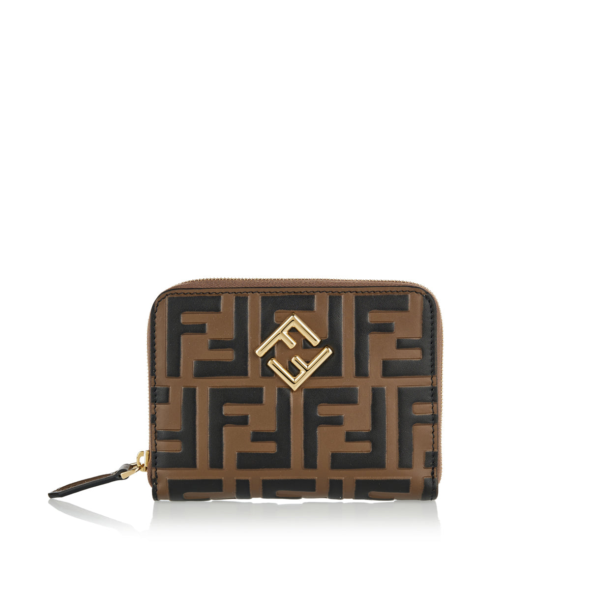 Оригінальна Ff Diamonds Zip Around Leather Wallet Fendi – боковий вид