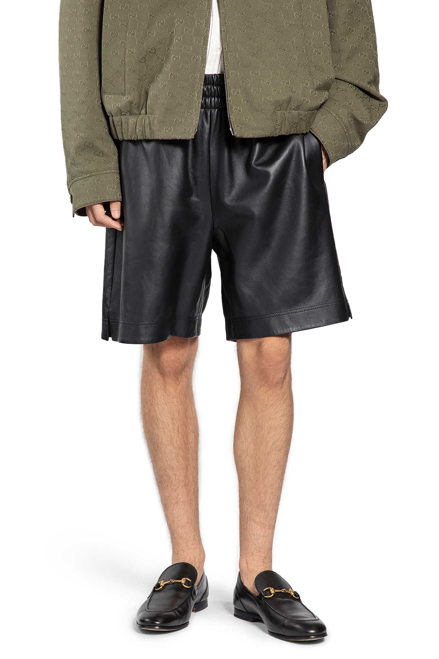Оригінальна Nappa Leather Shorts Gucci – боковий вид