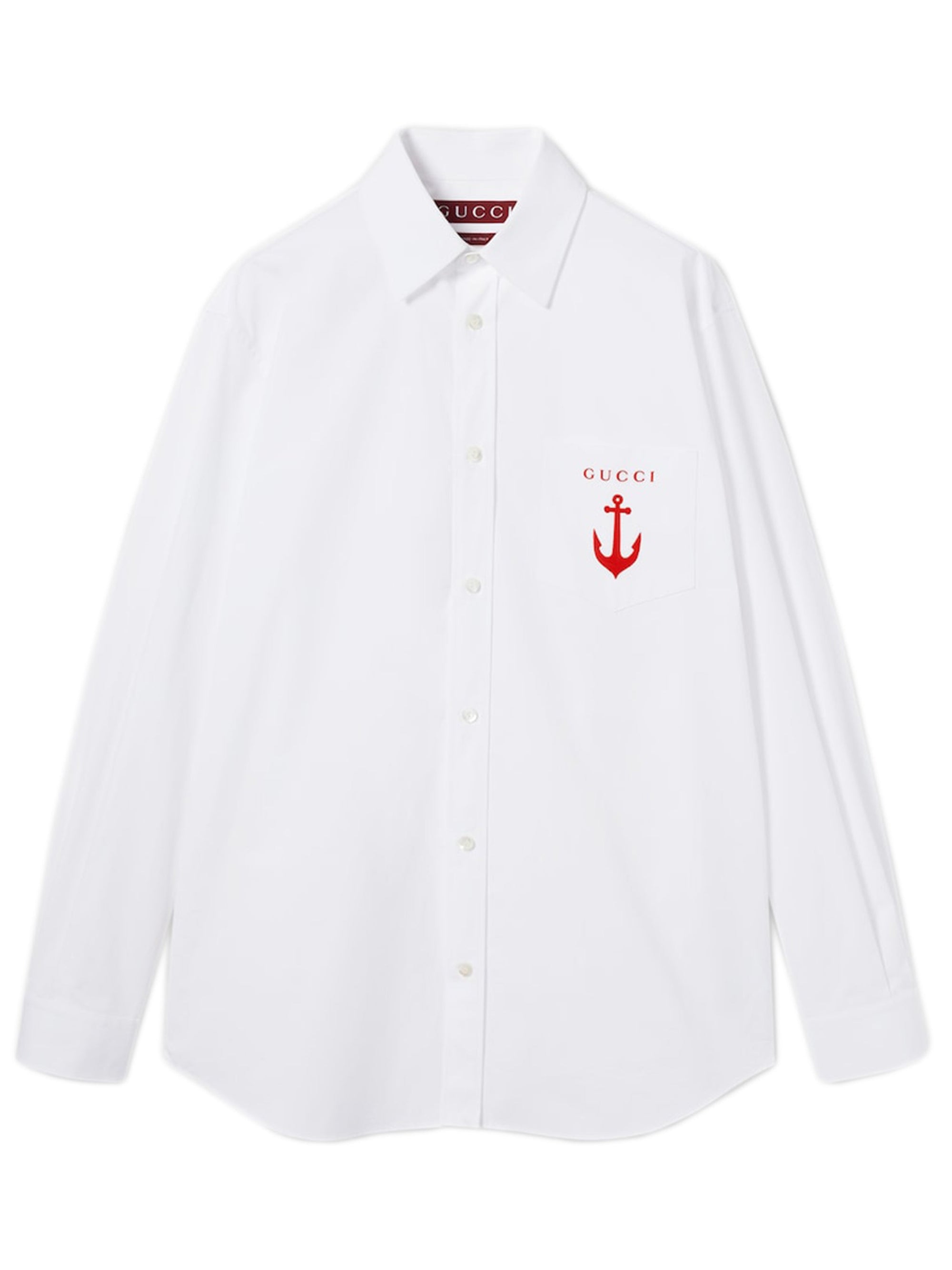 Shirt with embroidery GUCCI – Гарантія оригінальності – боковий вид