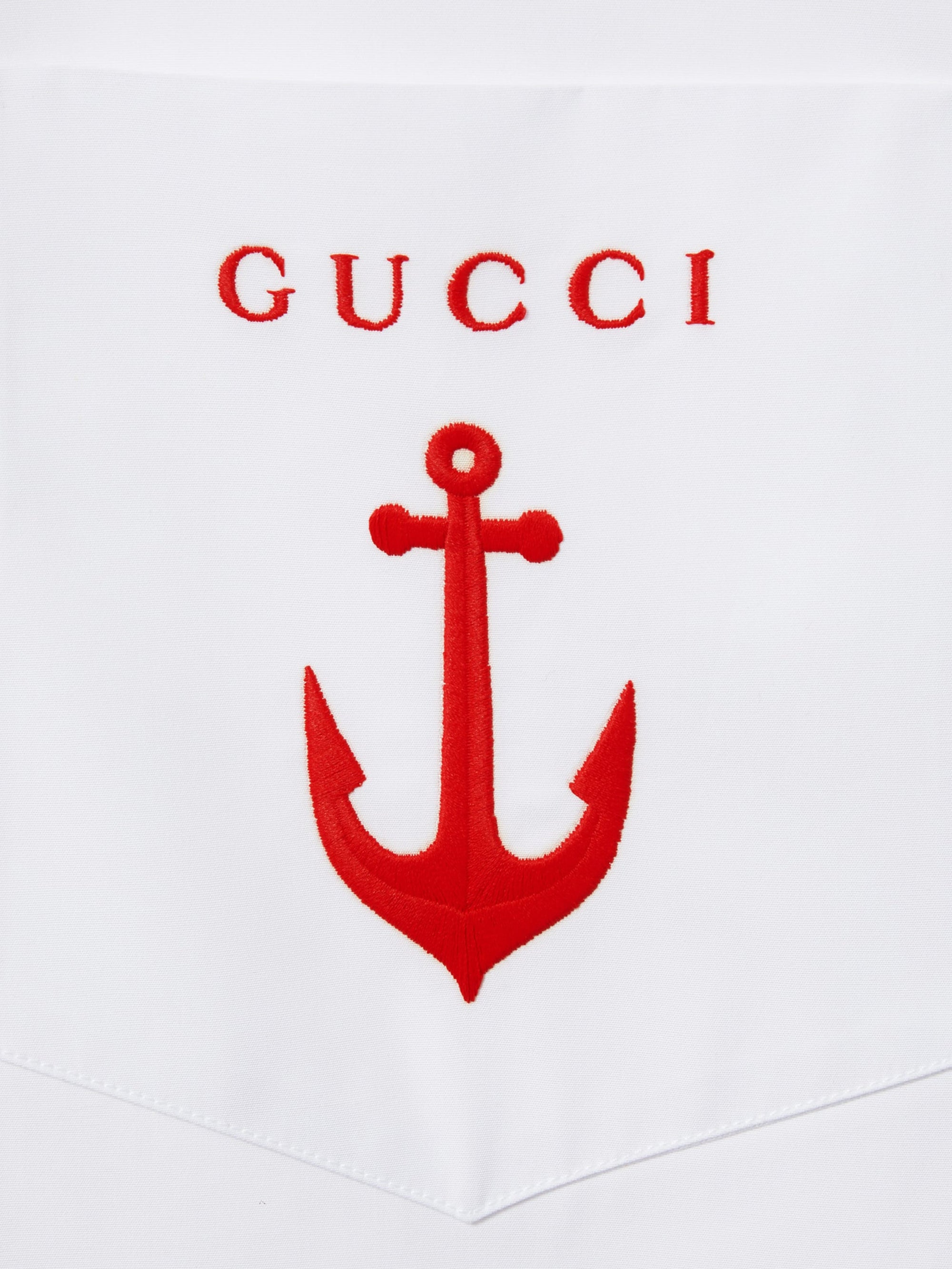 Shirt with embroidery GUCCI – Гарантія оригінальності – вид ззаду