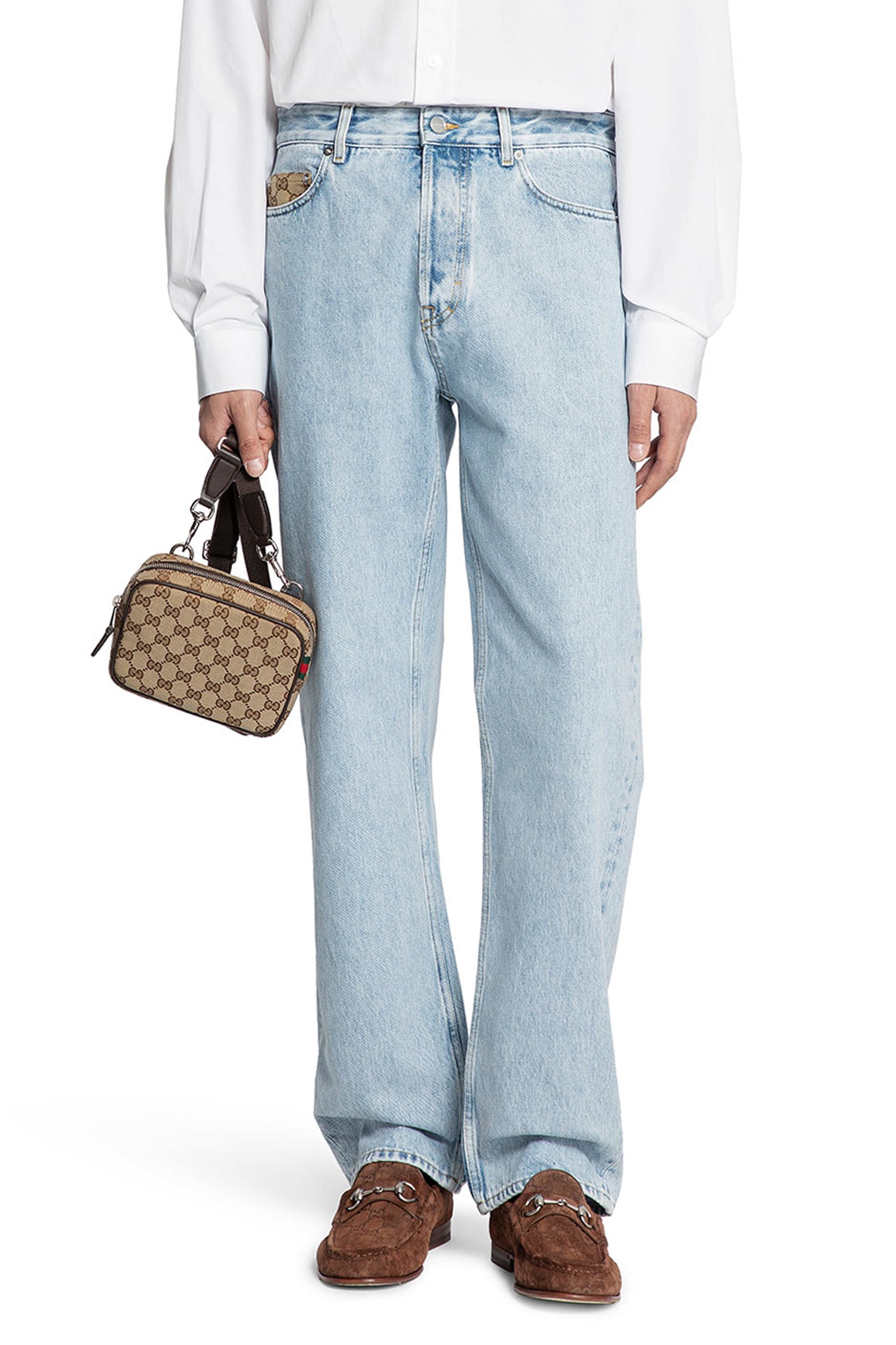Denim And Gg Canvas 5 Pocket Jeans Gucci оригінал – Купити в Україні – боковий вид