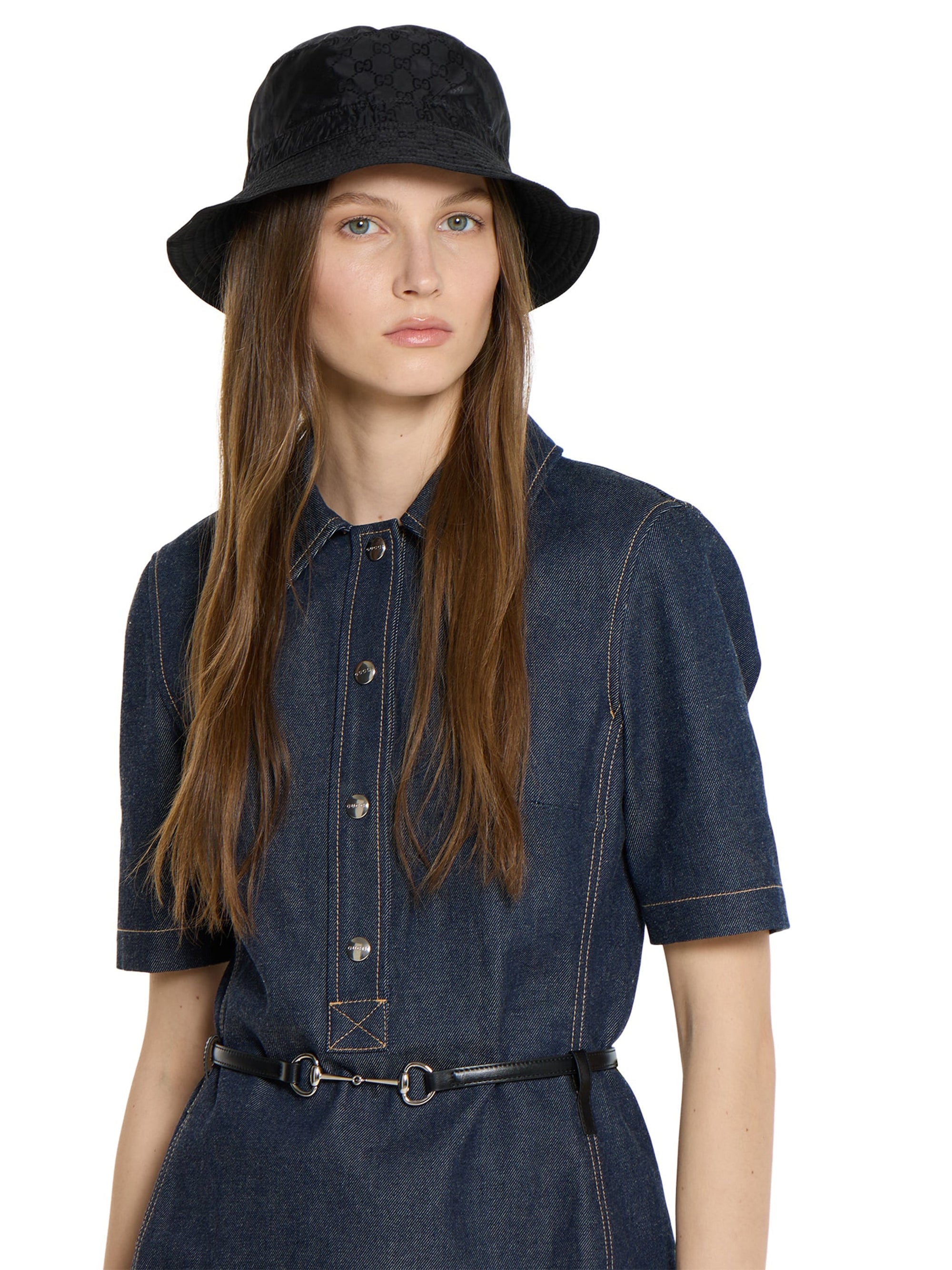 Reversible GG nylon bucket hat GUCCI оригінал – Купити в Україні – вид ззаду