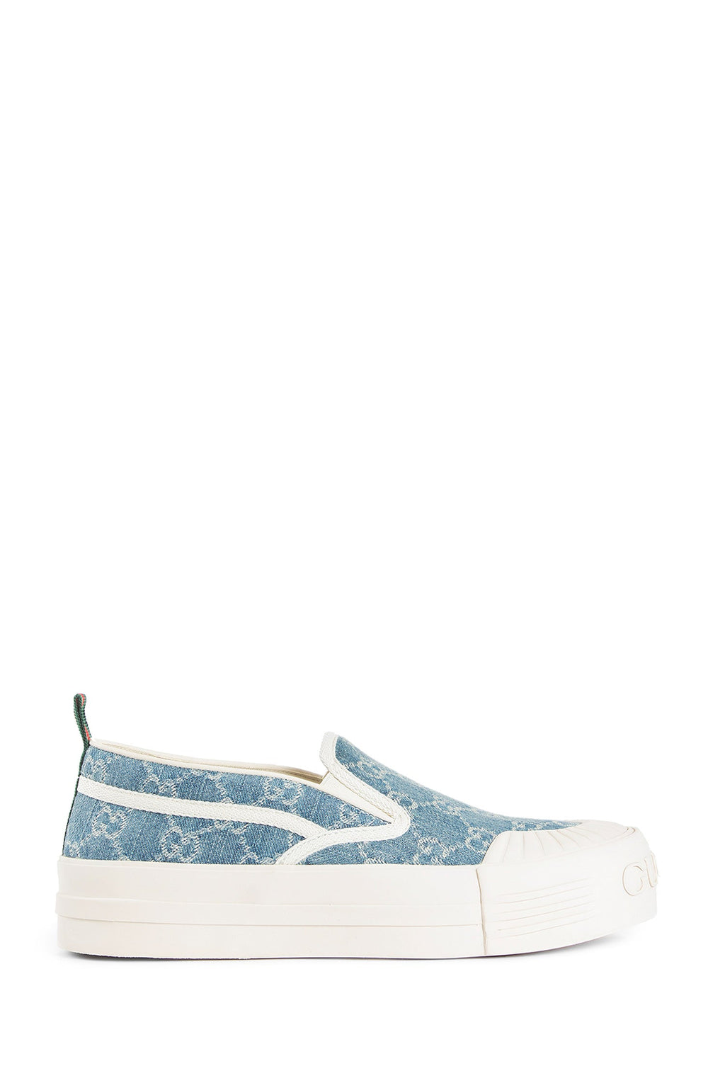 Оригінальна Gg Denim Slip-On Sneakers Gucci – боковий вид