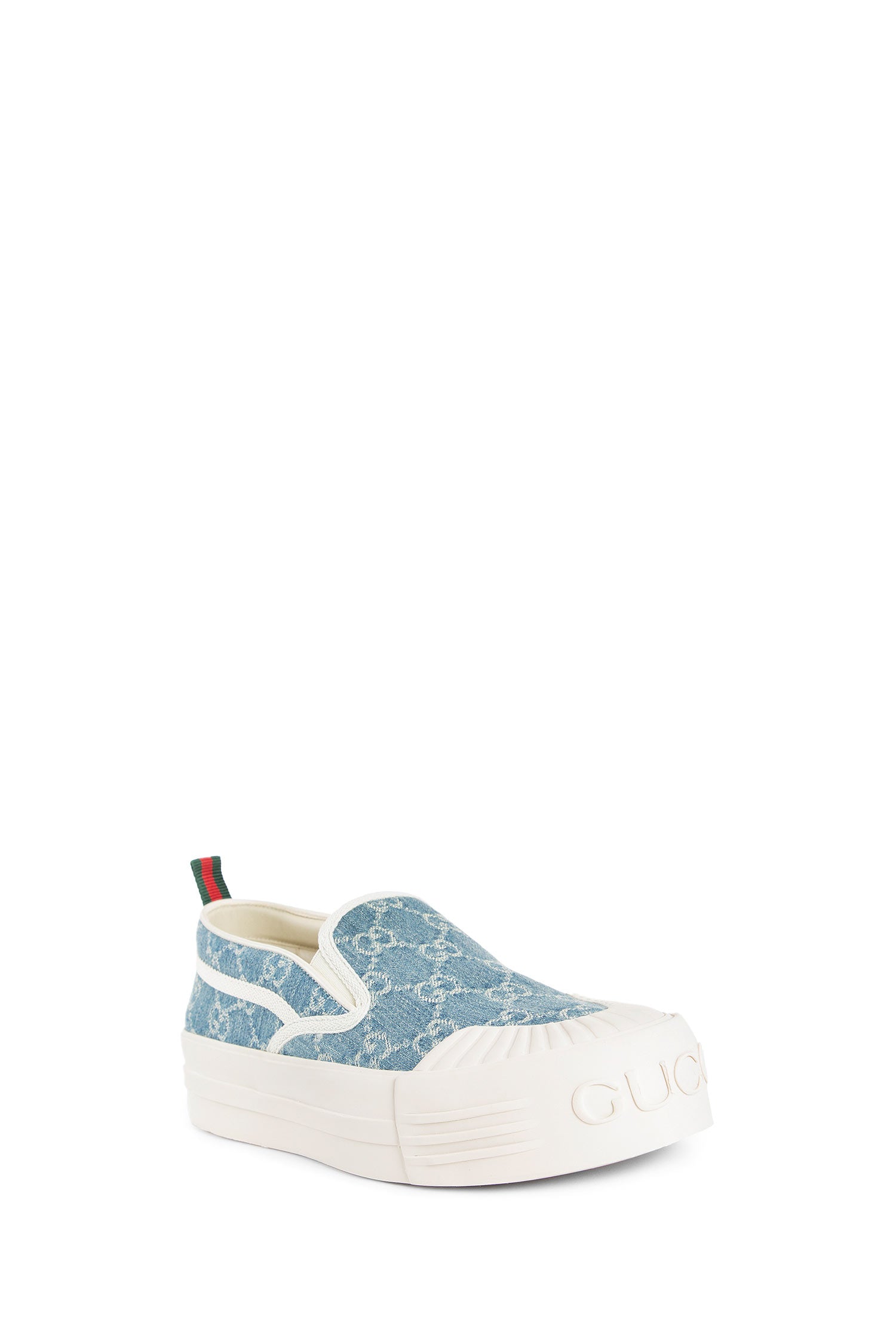 Оригінальна Gg Denim Slip-On Sneakers Gucci – вид ззаду