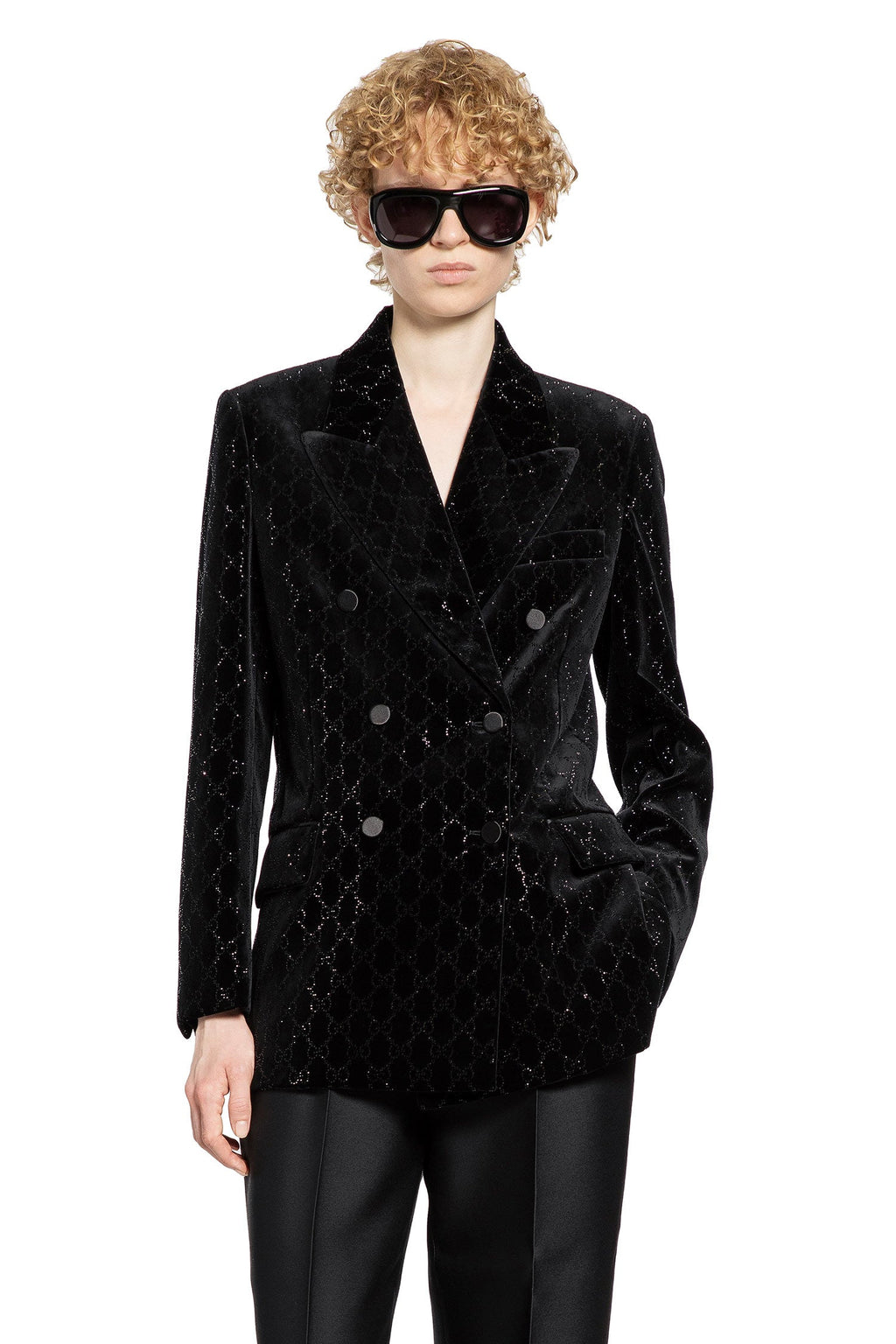 Double-Breasted Blazer In Velvet Gucci оригінал – Купити в Україні – боковий вид