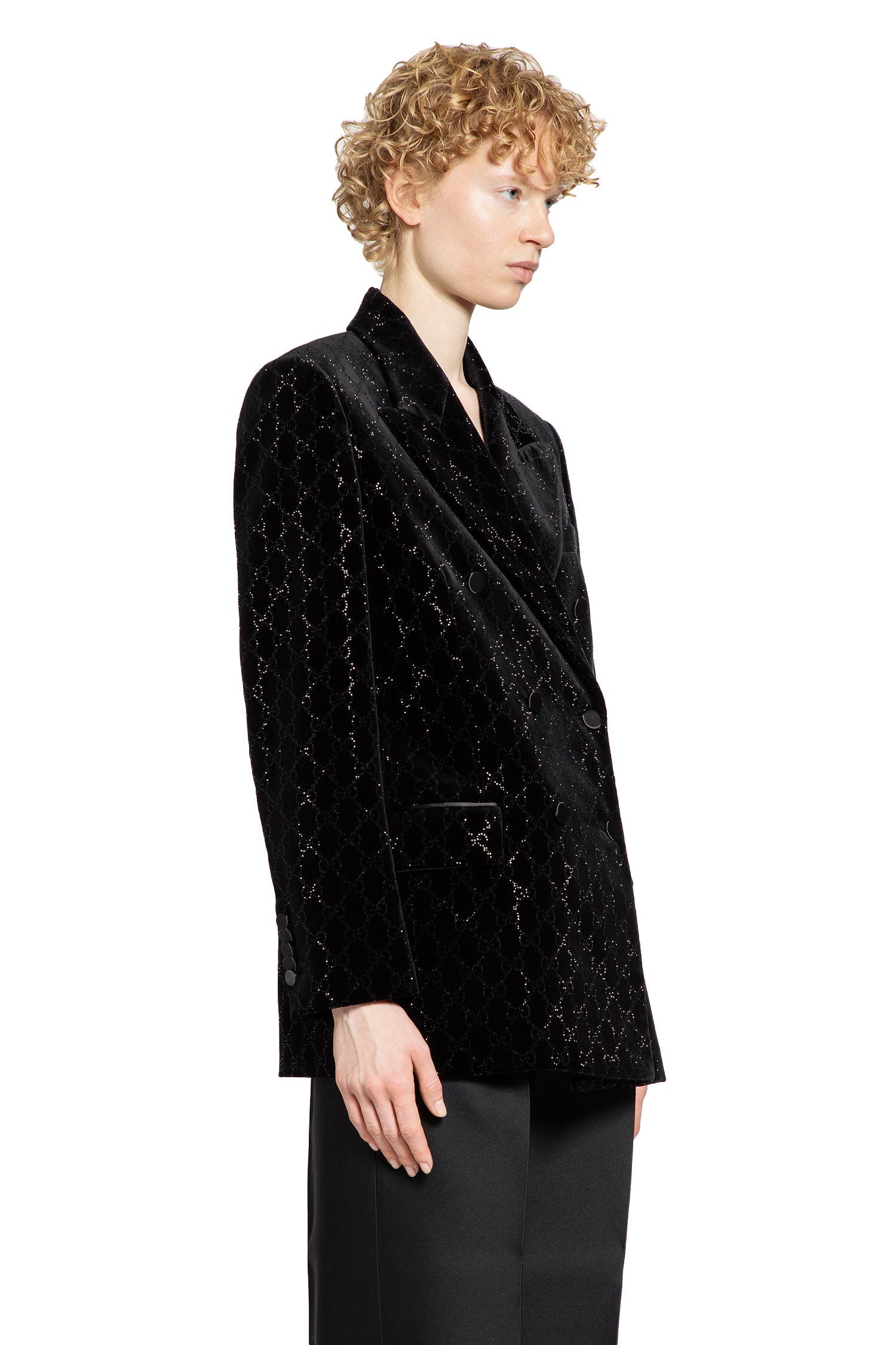 Double-Breasted Blazer In Velvet Gucci оригінал – Купити в Україні – детальний вид