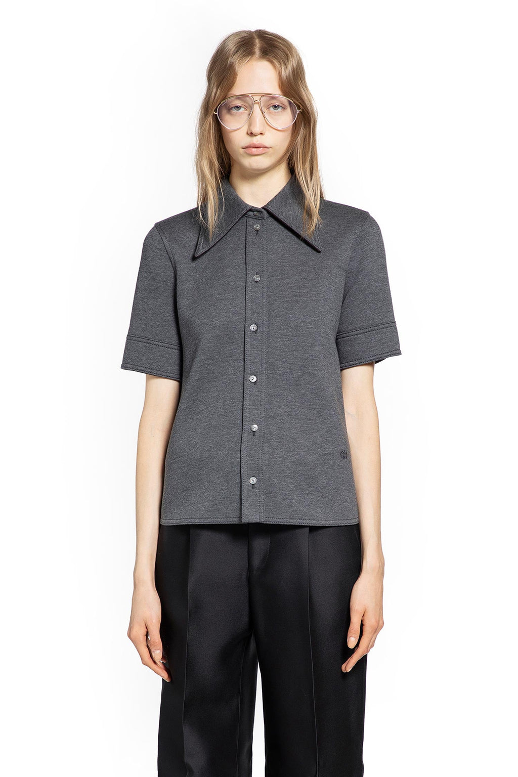 Wool Cotton Jersey Short Sleeve Shirt Gucci – Гарантія оригінальності – вид ззаду