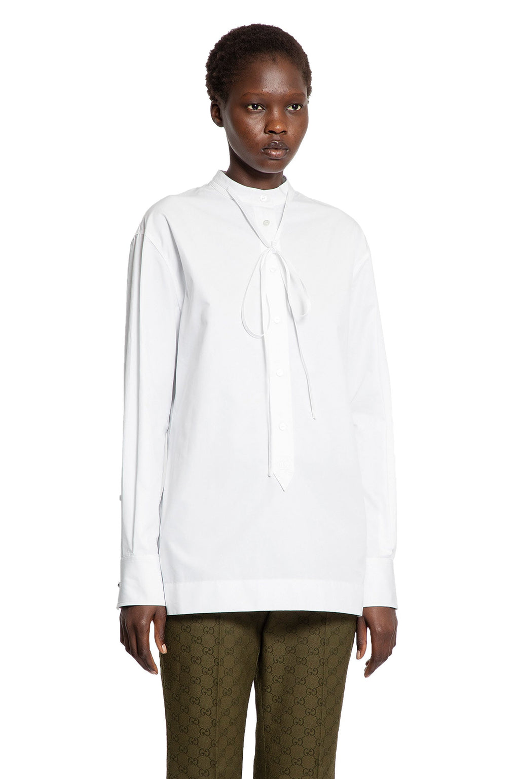 Half-Button Shirt In Heavy Cotton Poplin Gucci оригінал – Купити в Україні – детальний вид