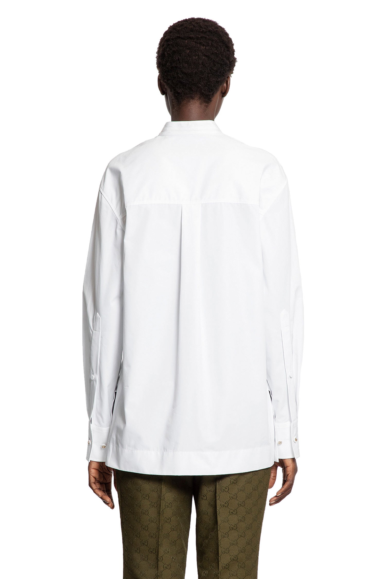 Half-Button Shirt In Heavy Cotton Poplin Gucci оригінал – Купити в Україні – збільшений вид