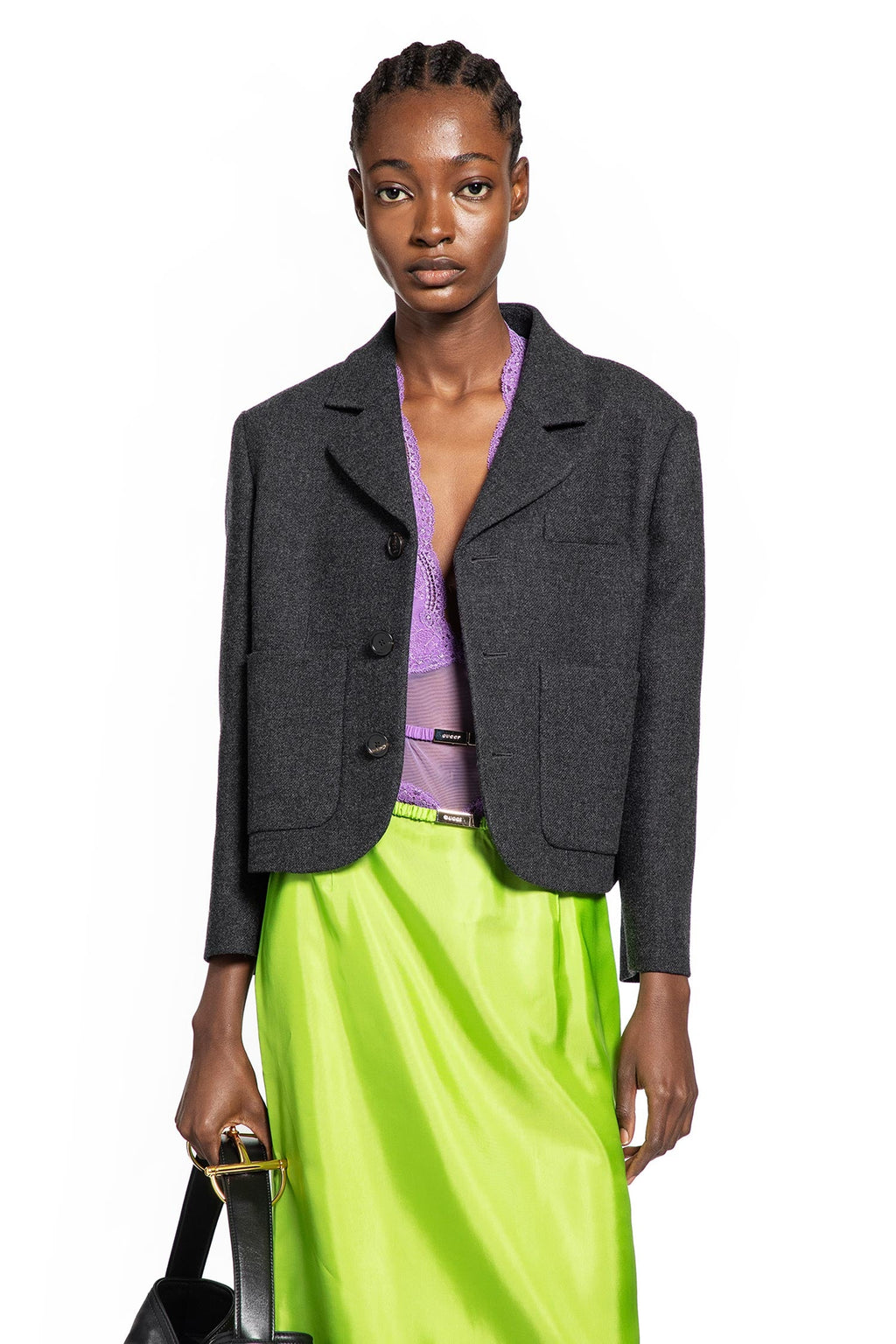 Cropped Wool Blazer Gucci оригінал – Купити в Україні – боковий вид