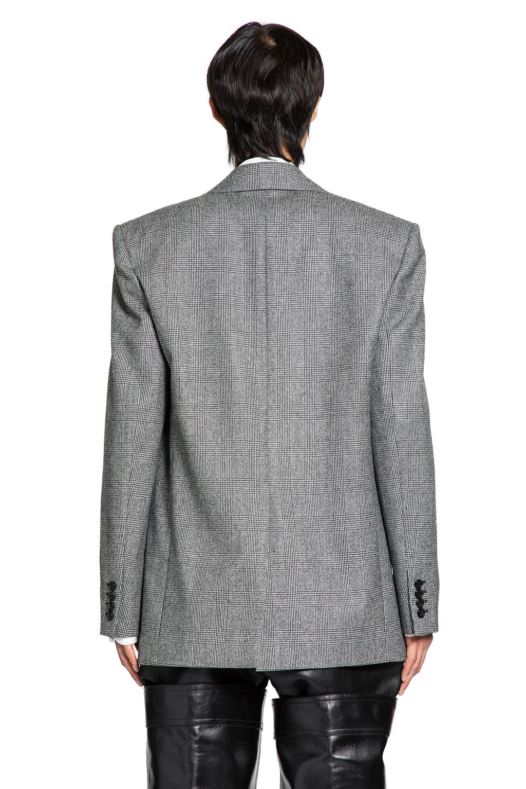 Blazer In Prince Of Wales Wool Flannel Saint laurent – Гарантія оригінальності – збільшений вид